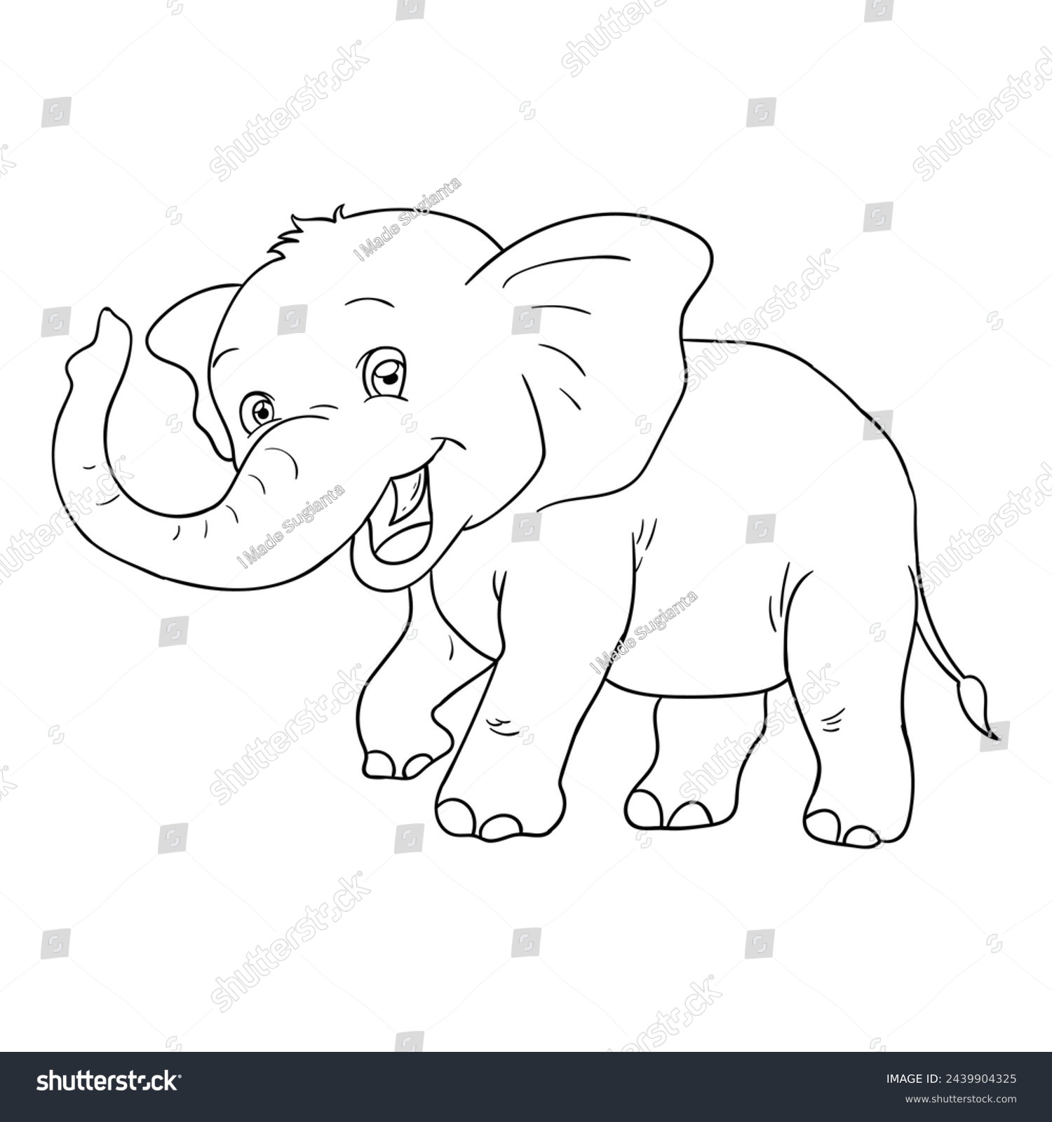 SVG of Hand drawing style of elephant vector. It is suitable animal icon, sig or symbol. svg