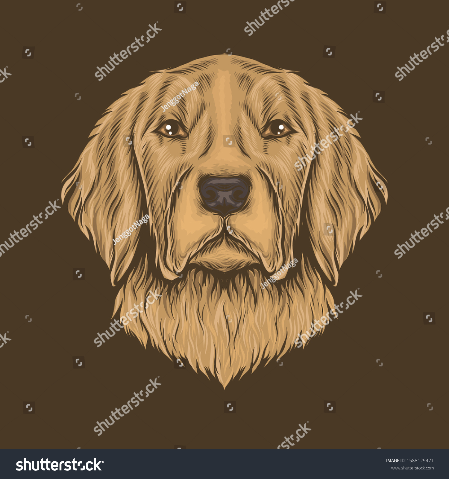 How To Draw A Golden Retriever Head