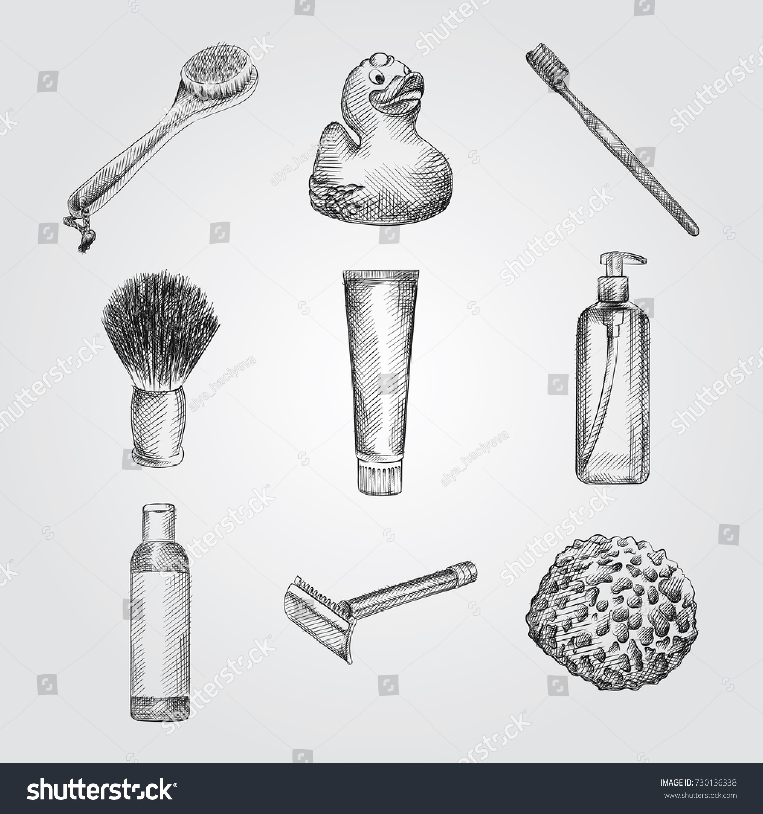 2,177 Toiletries hand drawn Stock Illustrations, Images & Vectors ...