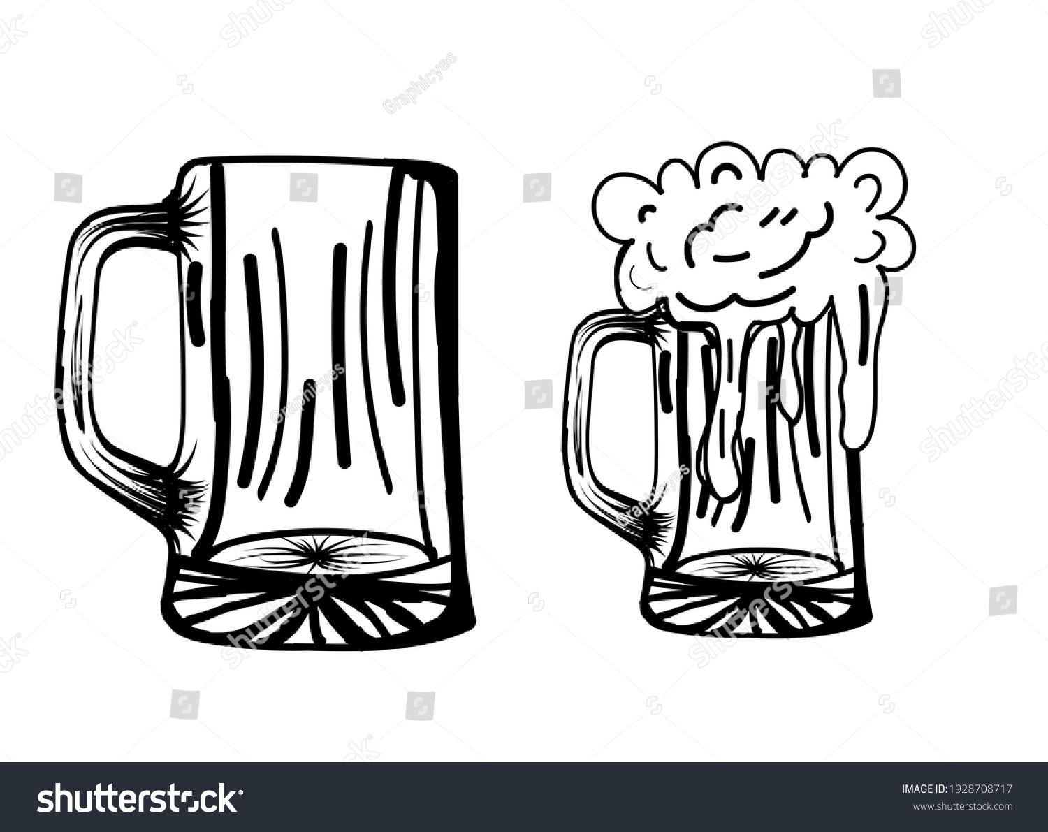 Beer mug sketch Images, Stock Photos & Vectors | Shutterstock