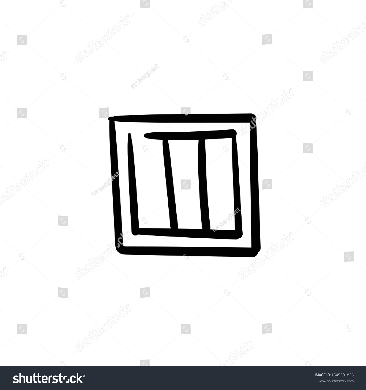 Hand Drawn Box Simple Vector Icon Stock Vector (Royalty Free) 1545501836