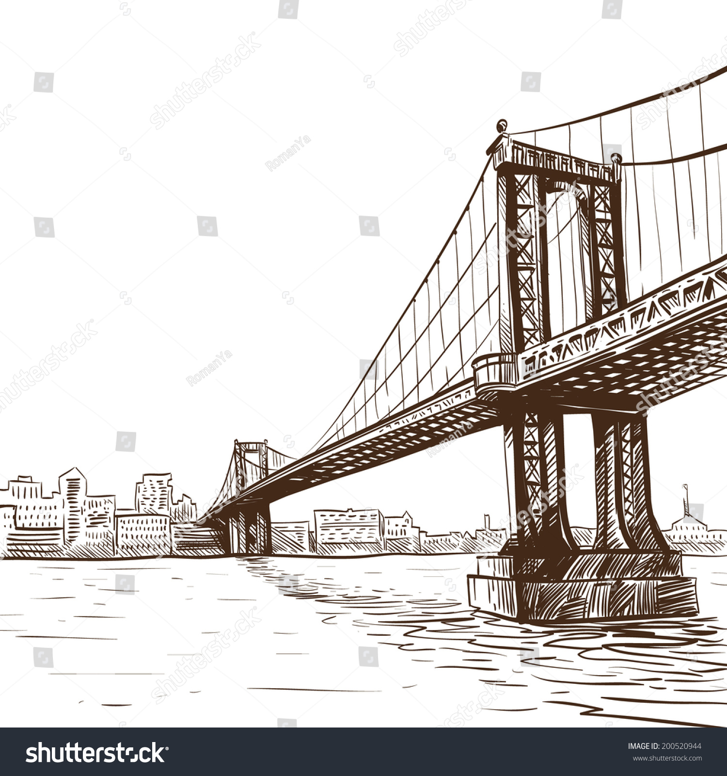 Hand Drawn Bridge, Vector Illustration - 200520944 : Shutterstock