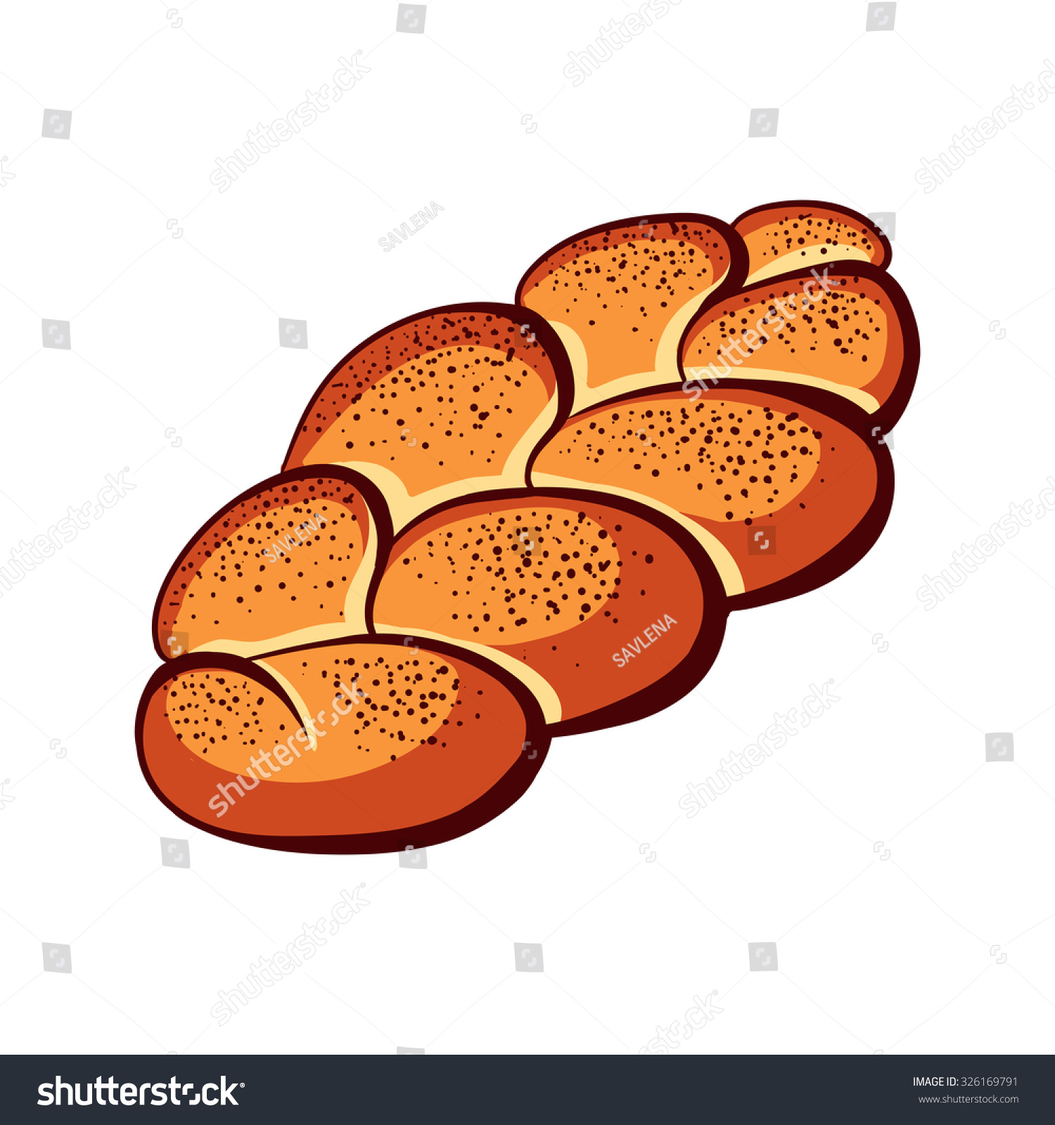 Hand Drawn Bun On White Background Stock Vector (Royalty Free) 326169791