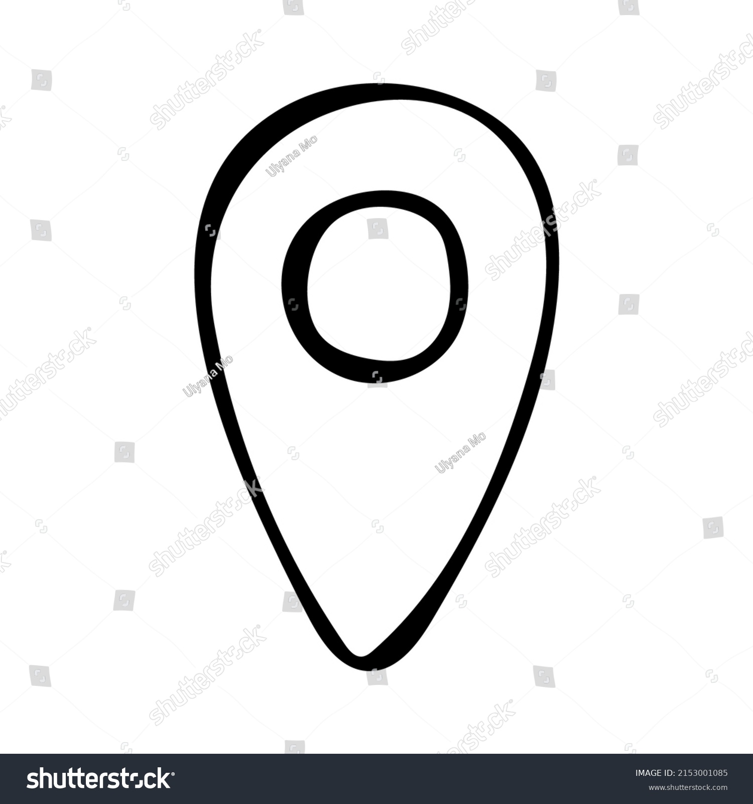 recommend clip art: Hand drawn doodle pin icon. Location icon symbol. Vector check-in logo. GPS map sign. Outline.
