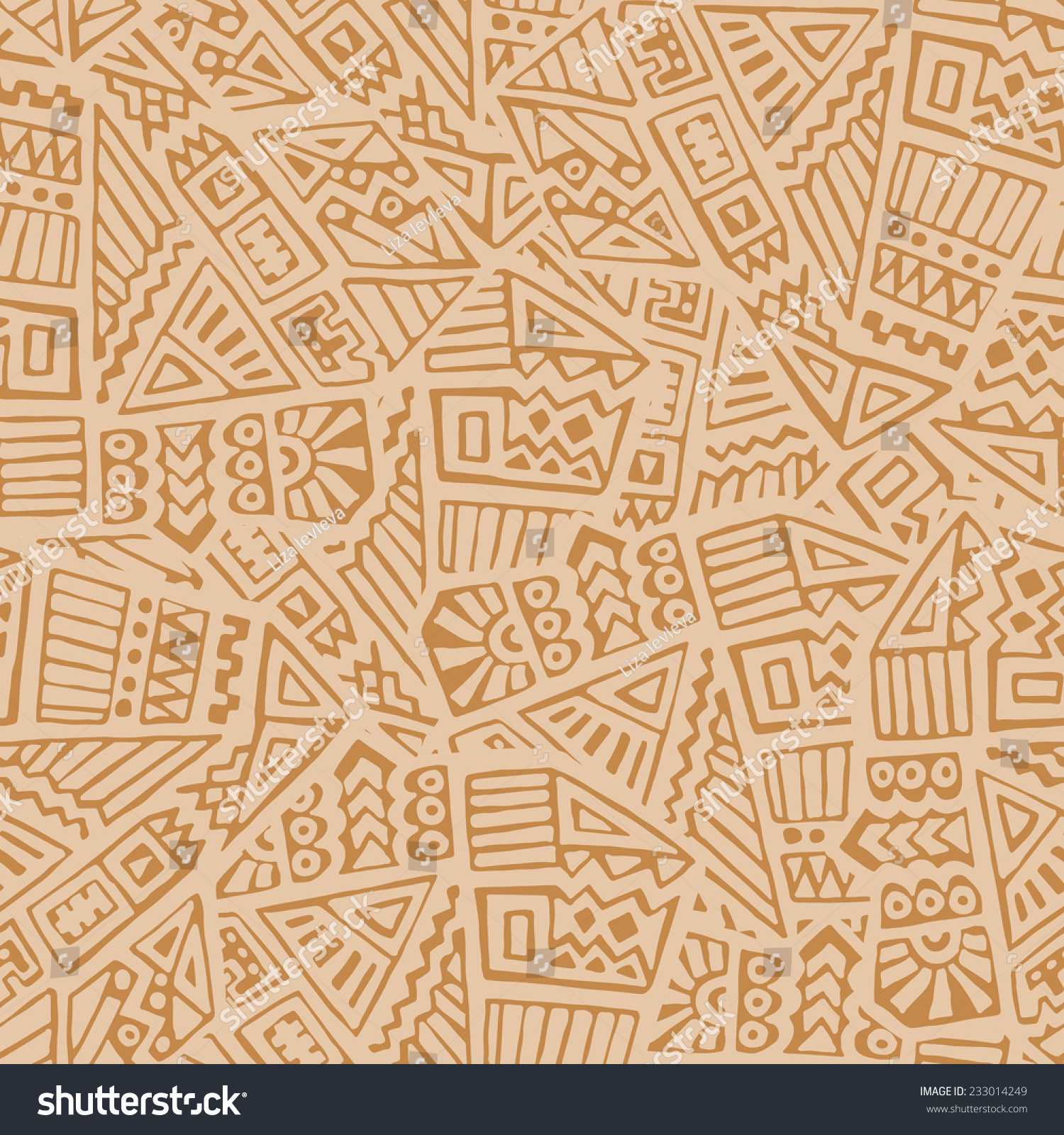 SVG of Hand Drawn Ethnic Seamless Pattern in Tribal Style svg