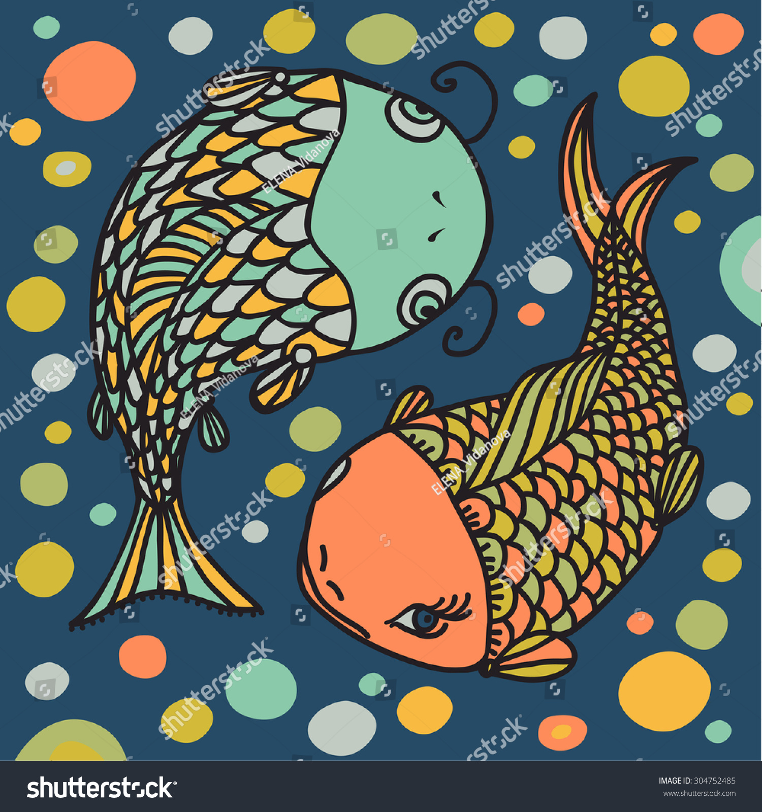 Hand Drawn Fish Stock Vector Royalty Free 304752485 Shutterstock