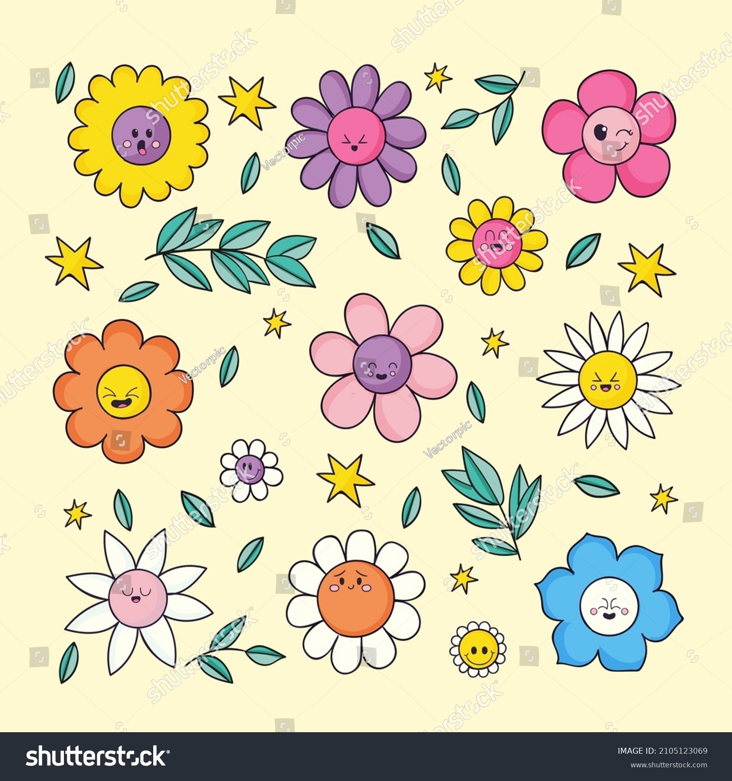 9,111 Smiley face flower Images, Stock Photos & Vectors | Shutterstock