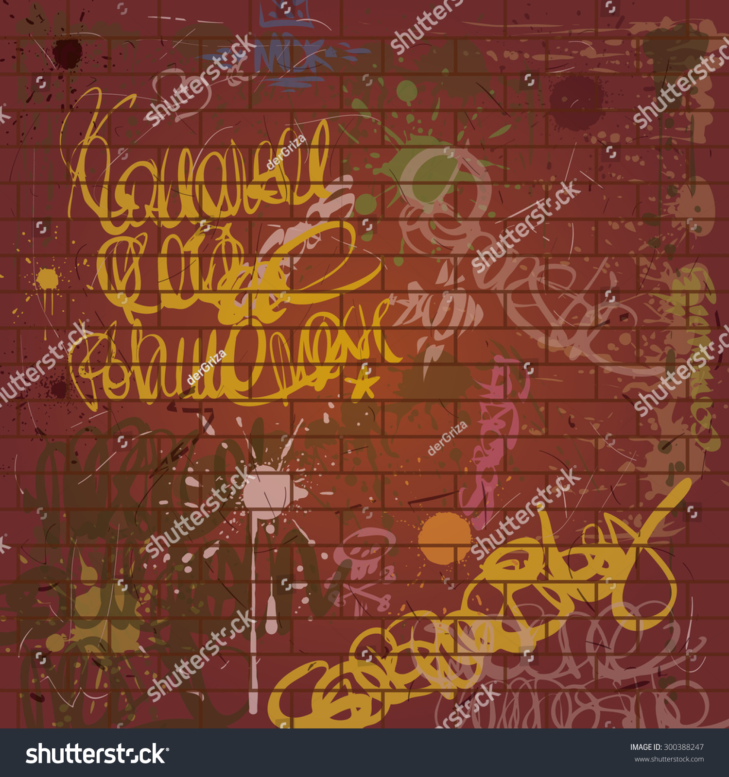 Hand Drawn Graffiti Background Stock Vector 300388247 - Shutterstock