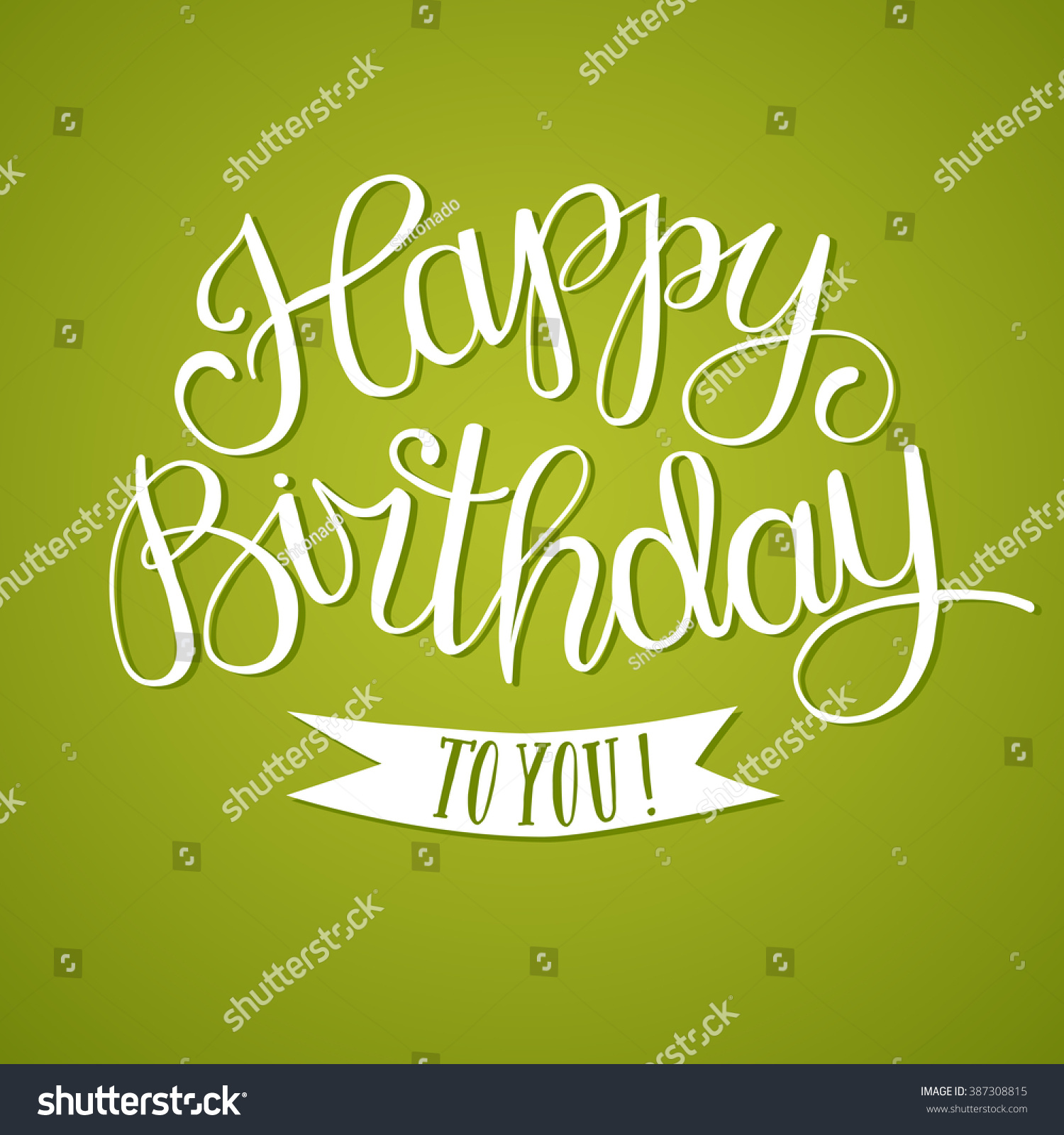 Hand Drawn Happy Birthday Title On Stock Vector (Royalty Free ...