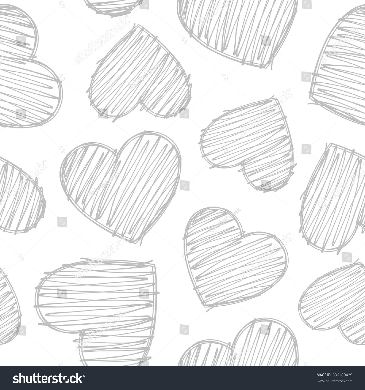 Hand Drawn Heart Seamless Pattern Background Stock Vector Royalty Free Hand Drawn Heart Seamless Pattern Background Stock Vector Royalty Free