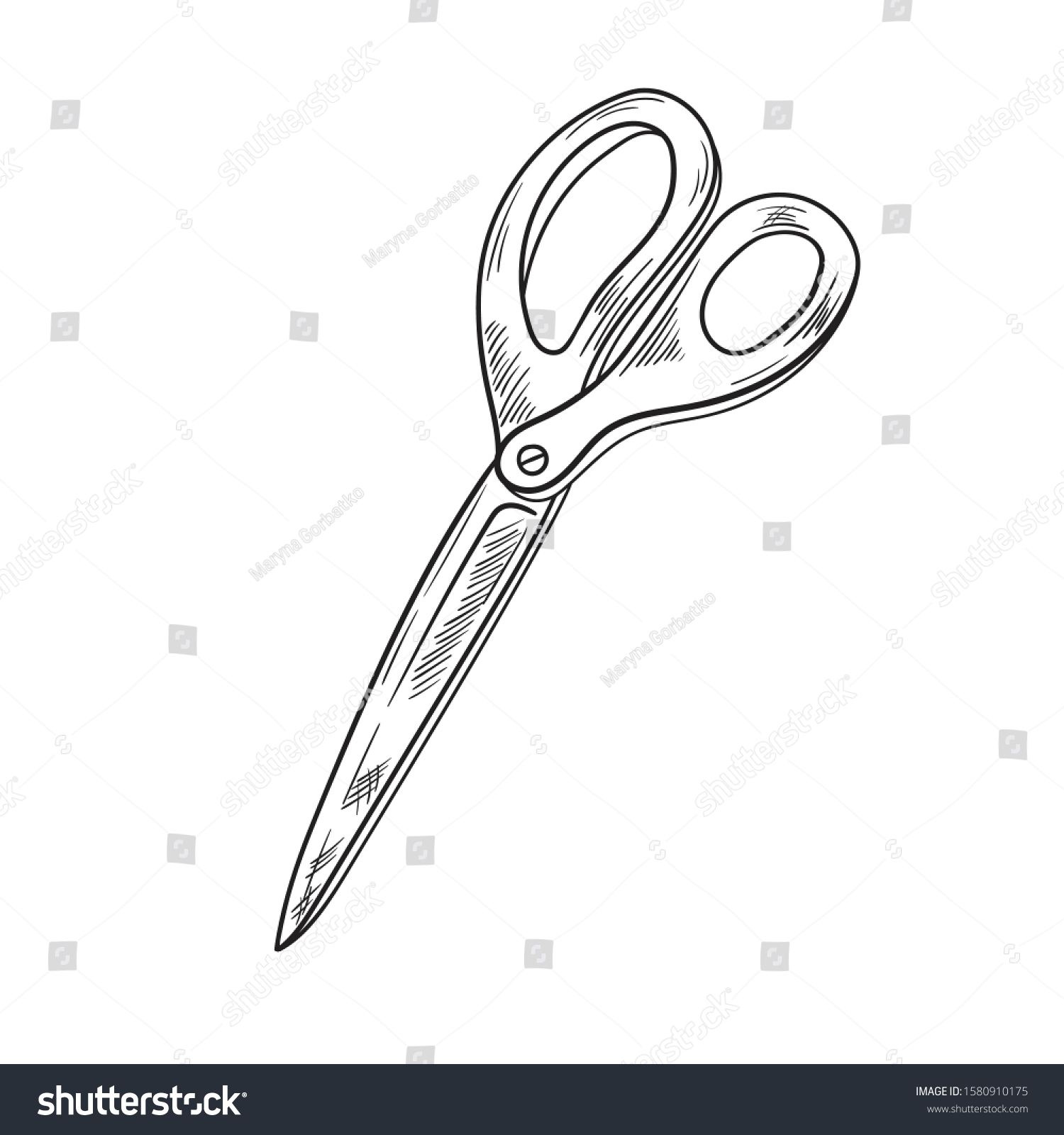 engraved sewing scissors