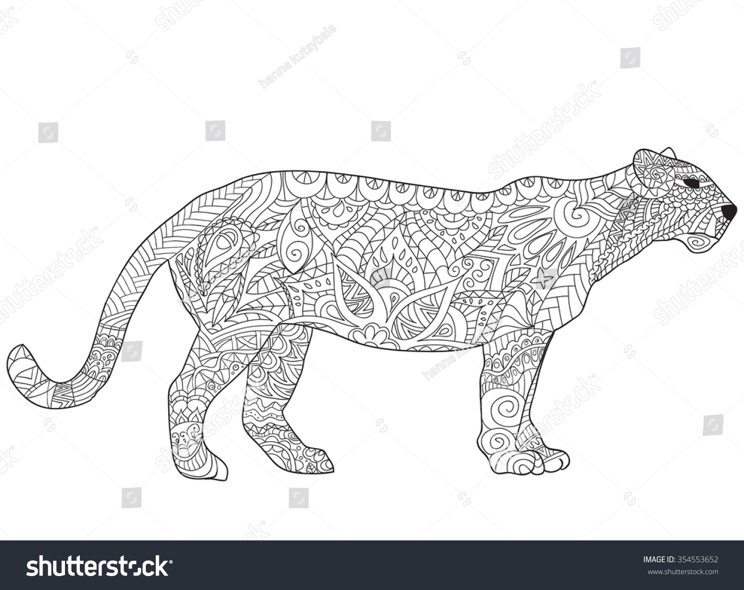 Hand Drawn Jaguar Isolated On Transparent Stock Vector …