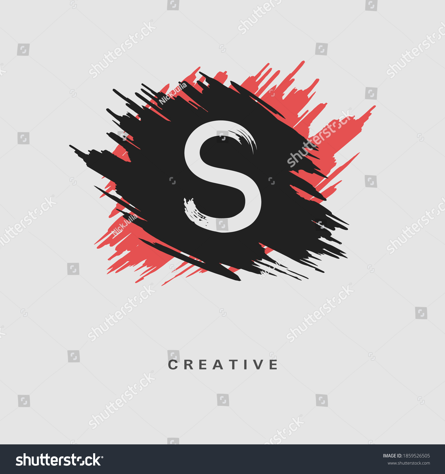 Hand Drawn Letter S Logo On Stock Vector (Royalty Free) 1859526505