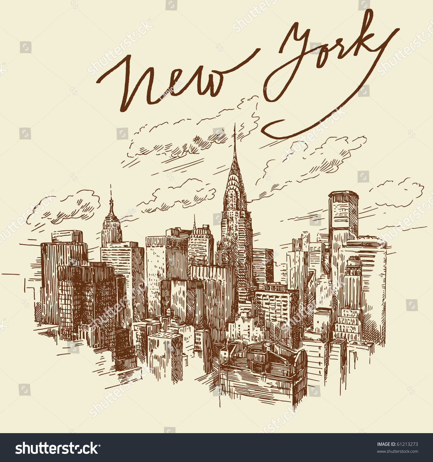 SVG of hand drawn new york svg