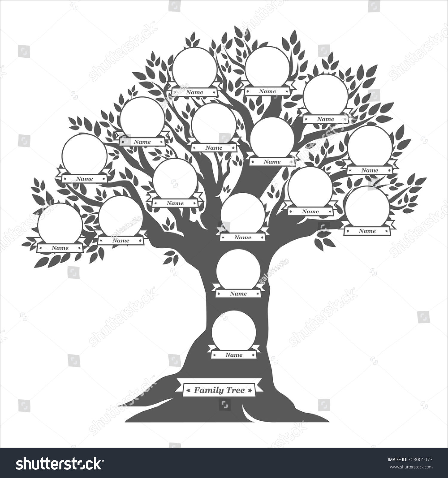 Vintage Family Tree Clip Art