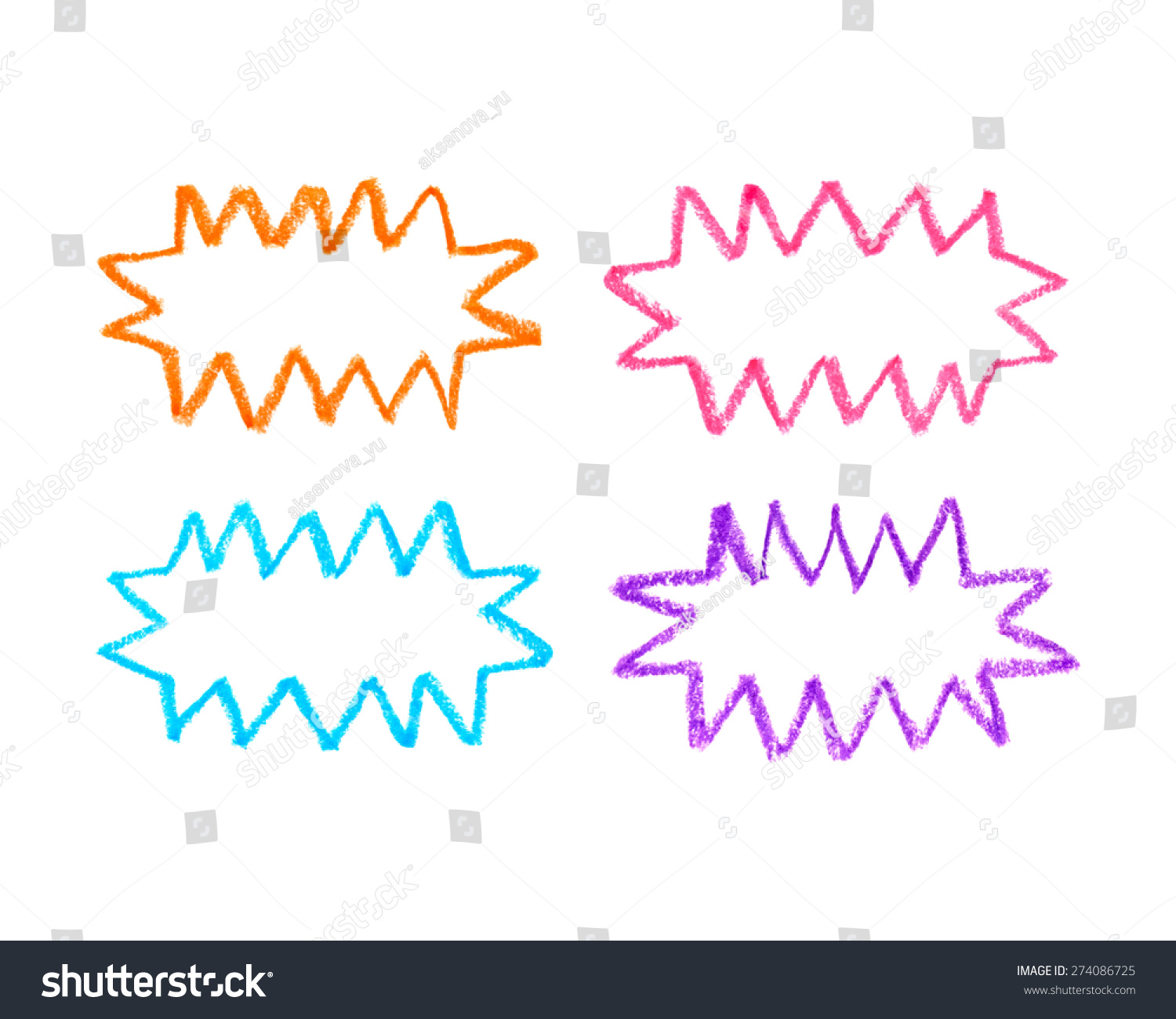 Hand Drawn Oil Pastel Colorful Speech Stock Vector Royalty Free 274086725