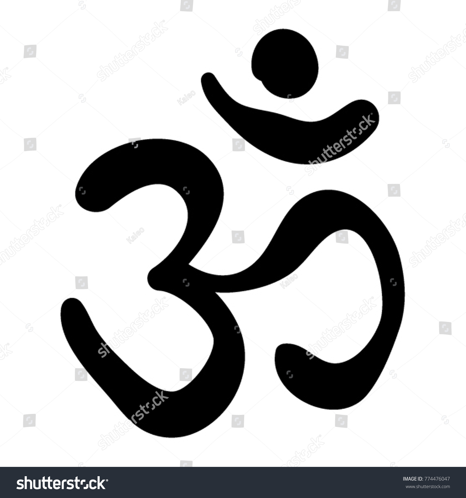 Hand Drawn Om Typography Illustration Stock Vector (Royalty Free) 774476047