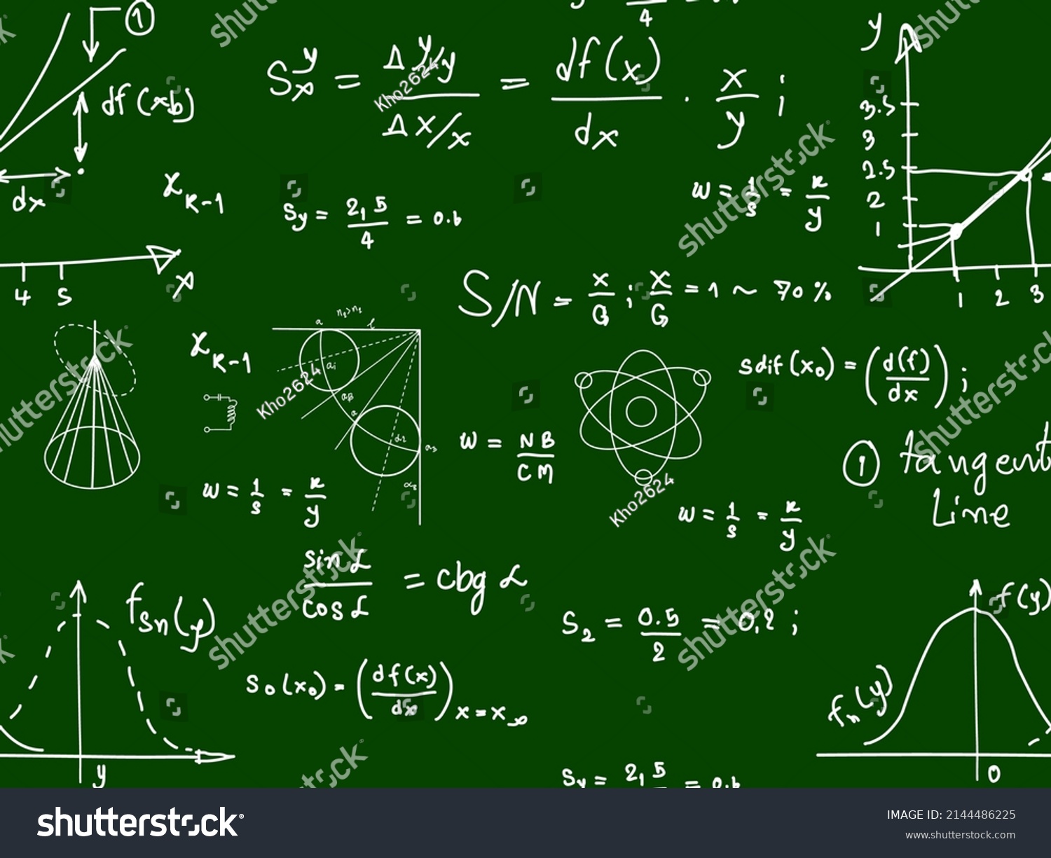 Hand Drawn Physics Formula Science Knowledge Stock Vector (Royalty Free ...