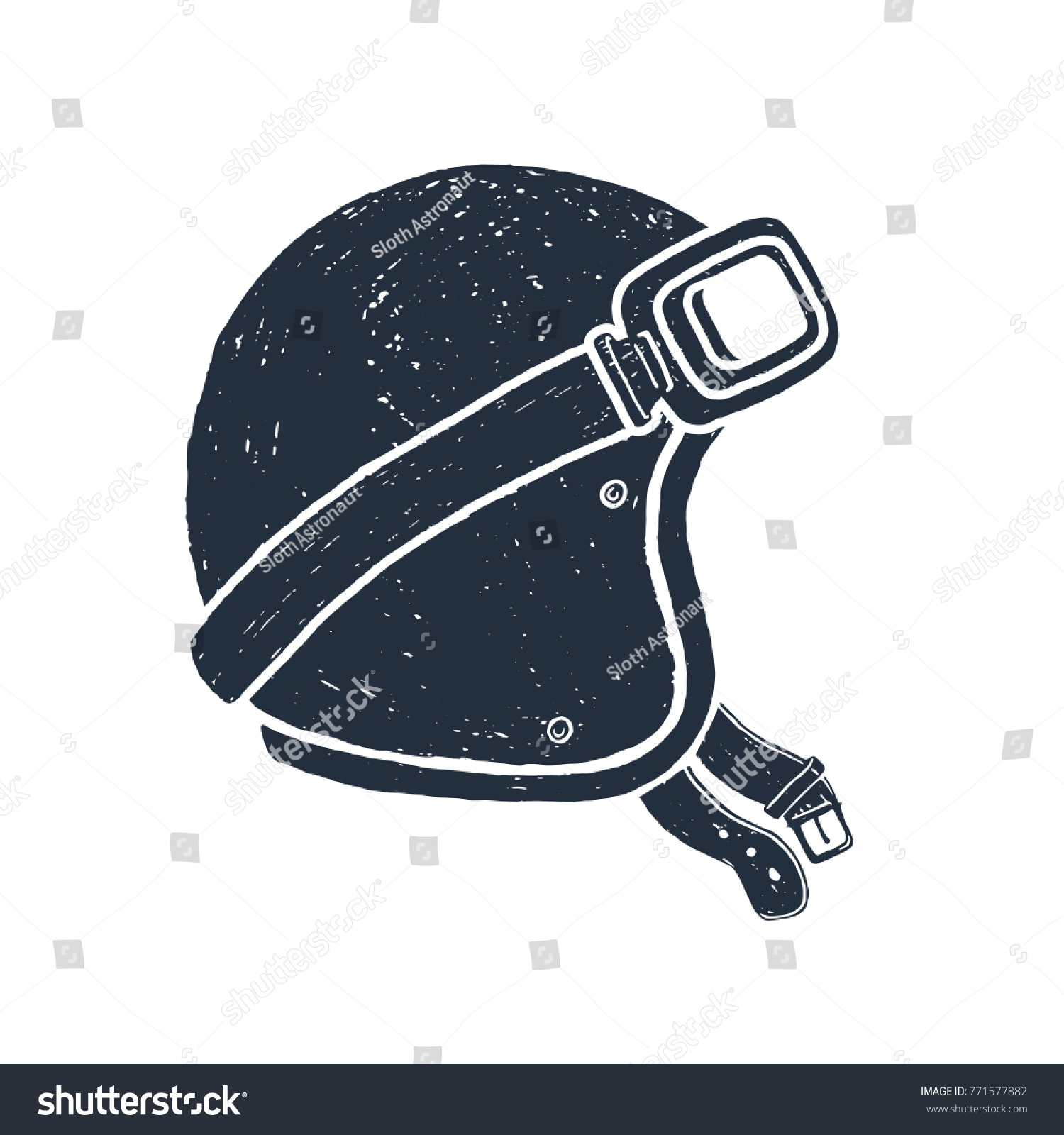 Hand Drawn Racing Helmet Textured Vector Stock Vector (Royalty Free ...