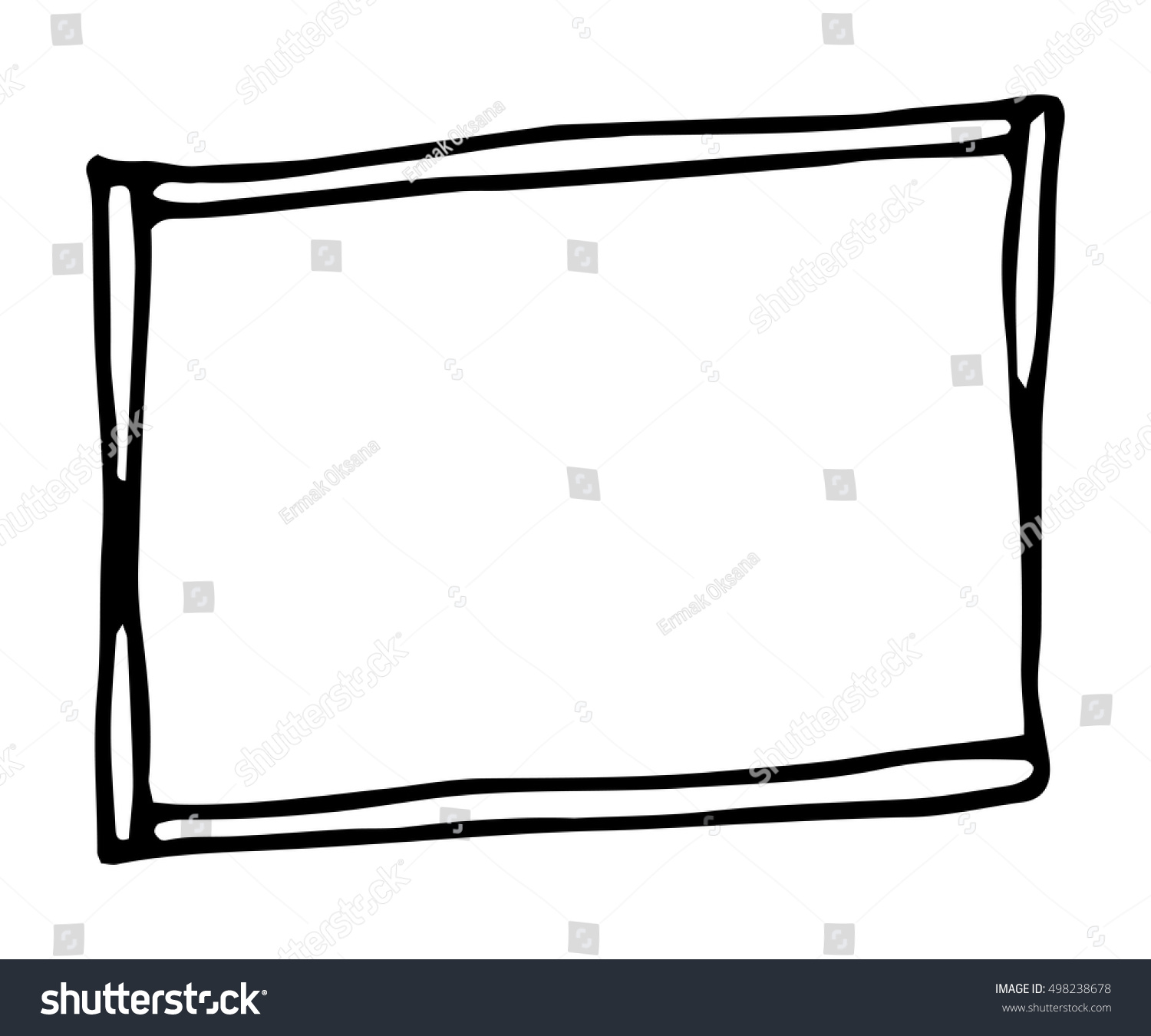 Hand Drawn Rectangle Frame Cartoon Vector Stock Vector (Royalty Free ...