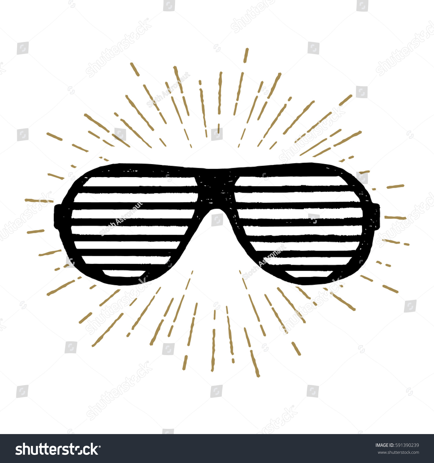 Hand Drawn 90s Themed Icon Striped Stock Vector 591390239 Shutterstock 