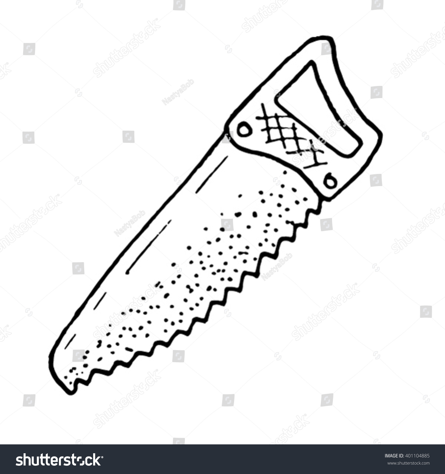 Hand Drawn Saw Doodle Drawing Stock Vector (Royalty Free) 401104885