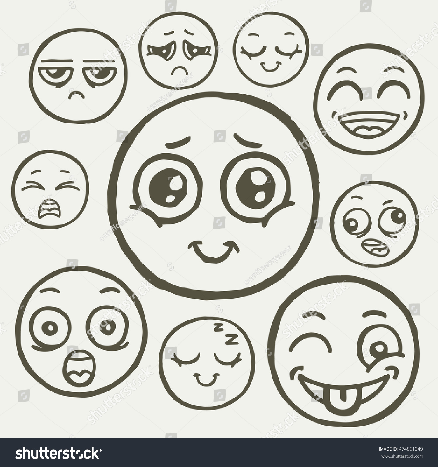 Emoji Doodle Art Emoticons