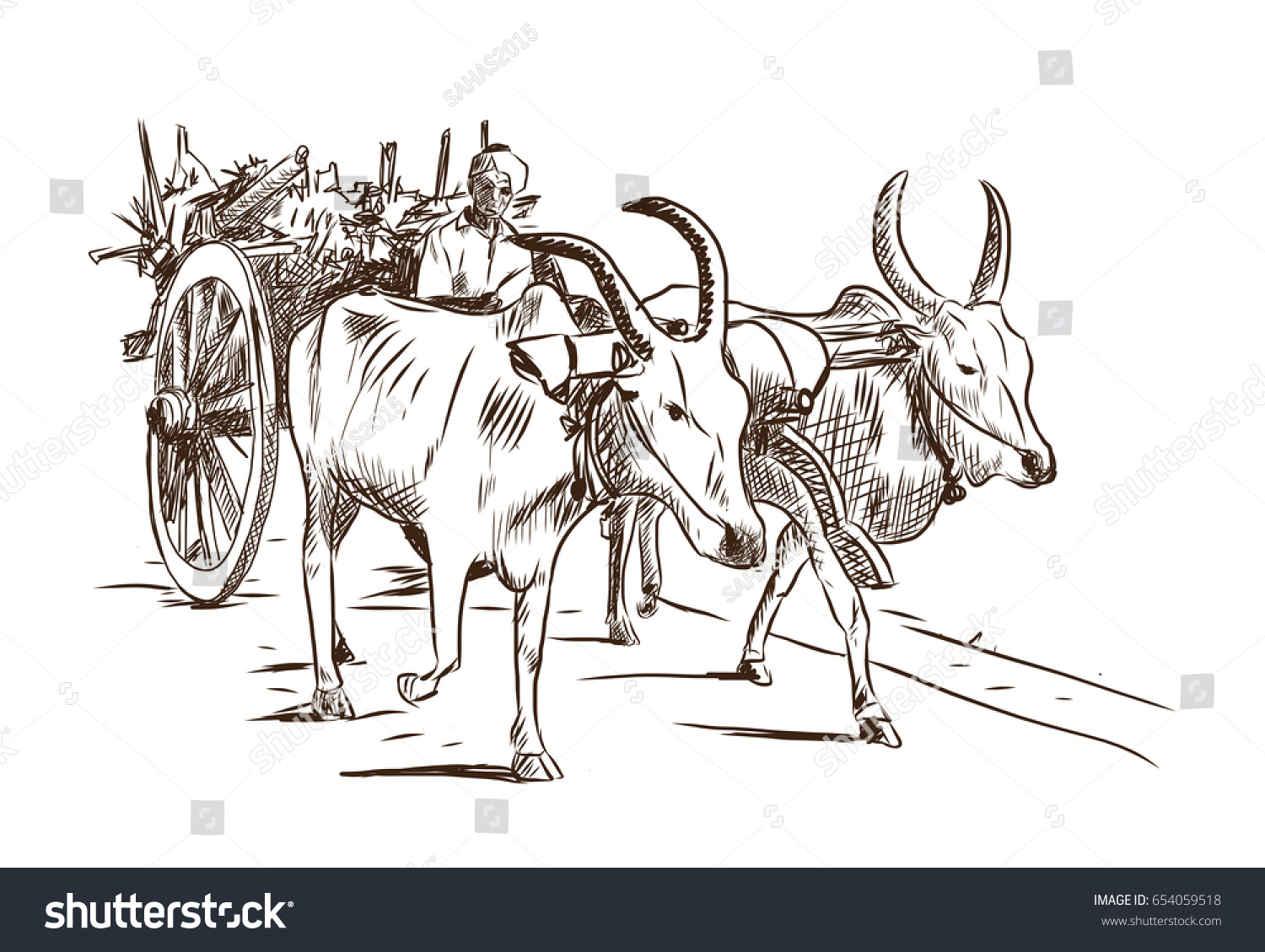 192 Ancient india bullock cart Images, Stock Photos & Vectors ...