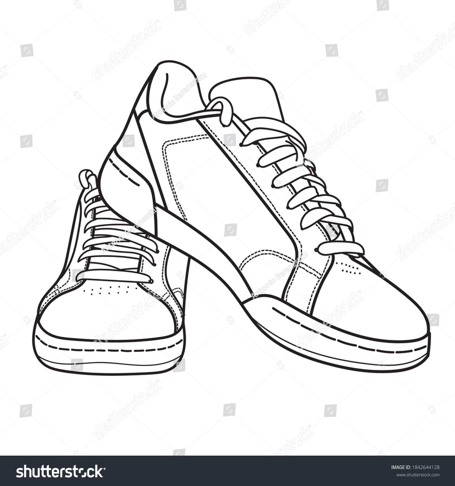 9,548 Sneakers hand drawing Images, Stock Photos & Vectors | Shutterstock