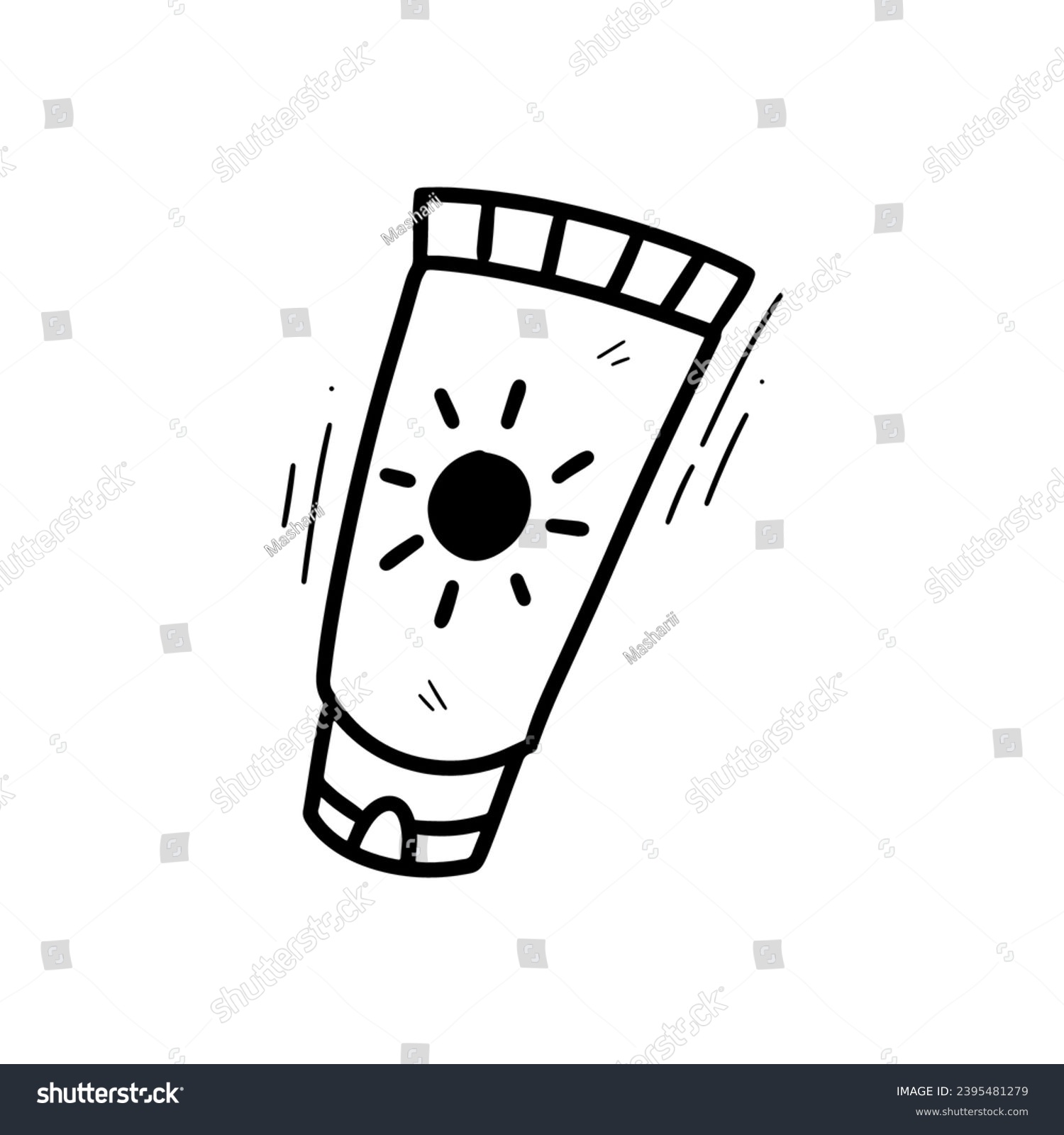 recommend clip art: Hand Drawn Sunscreen Illustration. Doodle Vector. Isolated on White Background - EPS 10 Vector