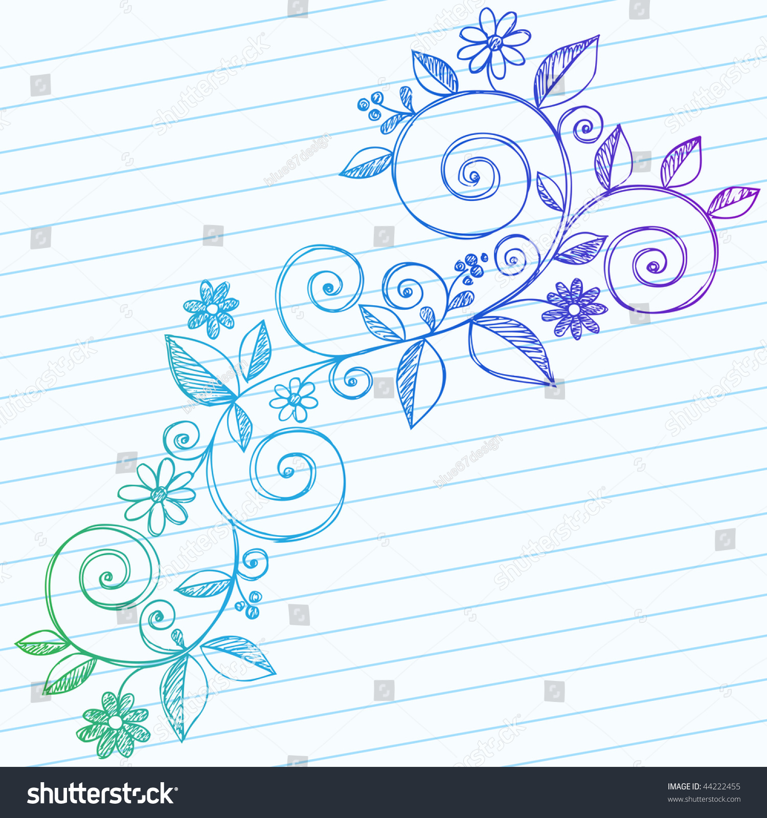 Handdrawn Swirly Vines Sketchy Doodles On Stock Vector (Royalty Free ...