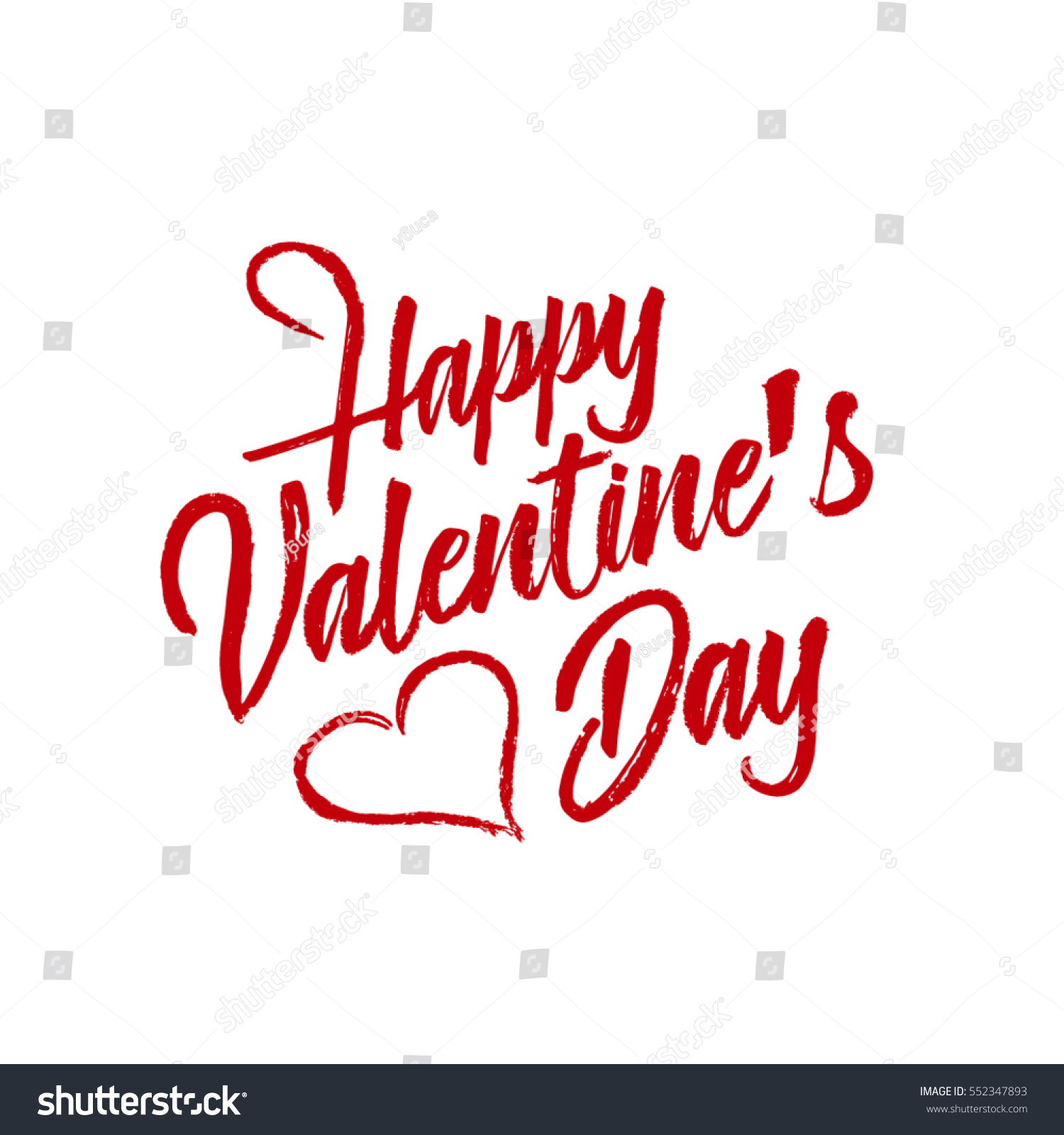 Hand Drawn Valentine'S Day Calligraphy Stock Vector 552347893 ...