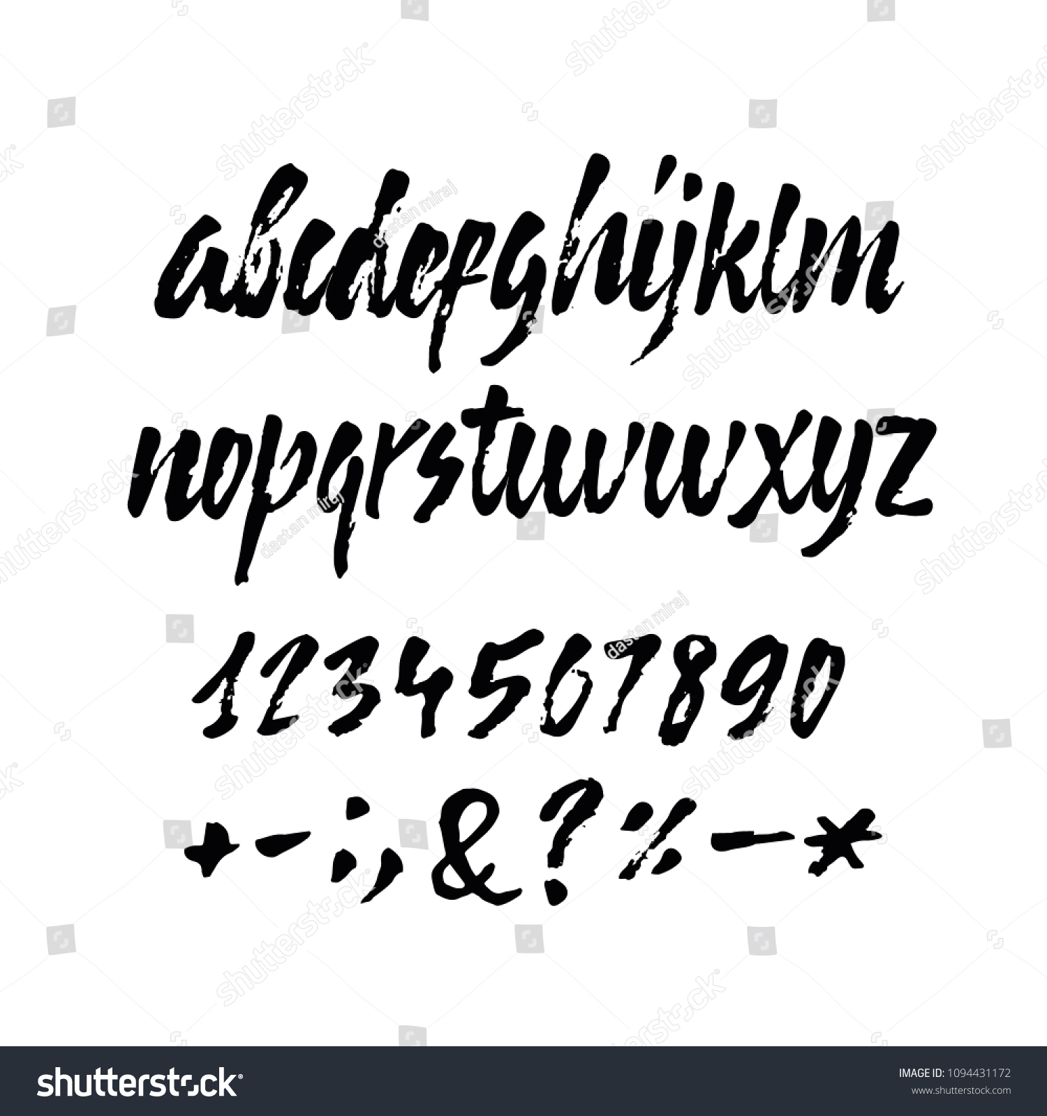 Hand Drawn Vector Alphabet Sans Serif Stock Vector Royalty Free 1094431172 Shutterstock 