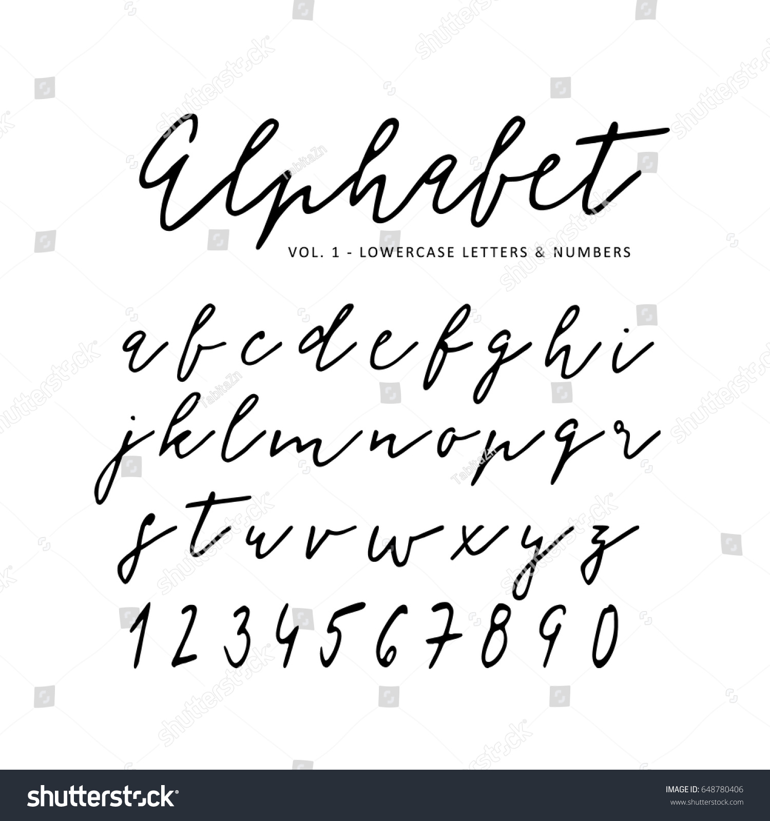 Hand Drawn Vector Alphabet Signature Script Stock Vector (Royalty Free ...