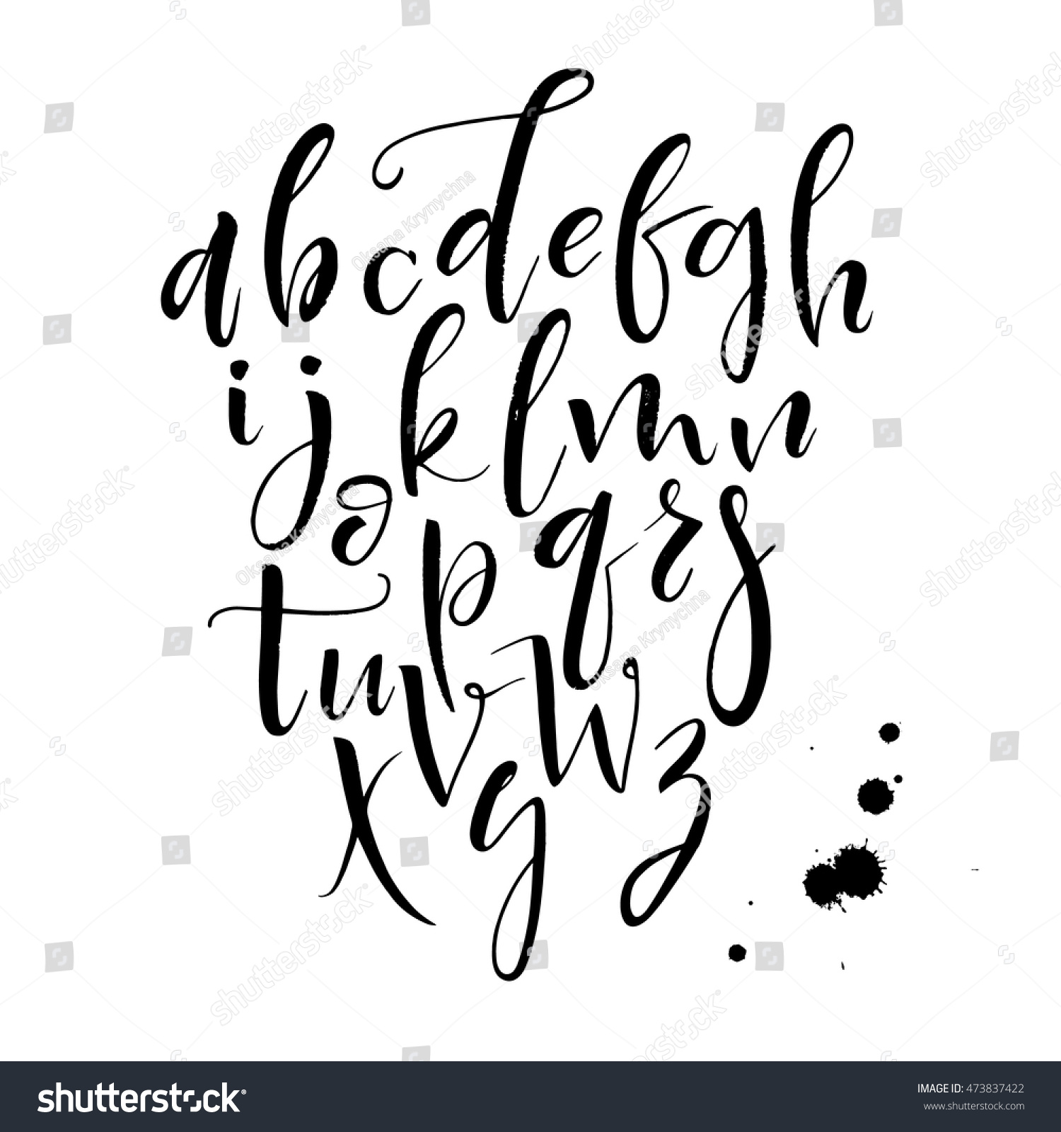 Black And White Modern Bounce Calligraphy Lettering