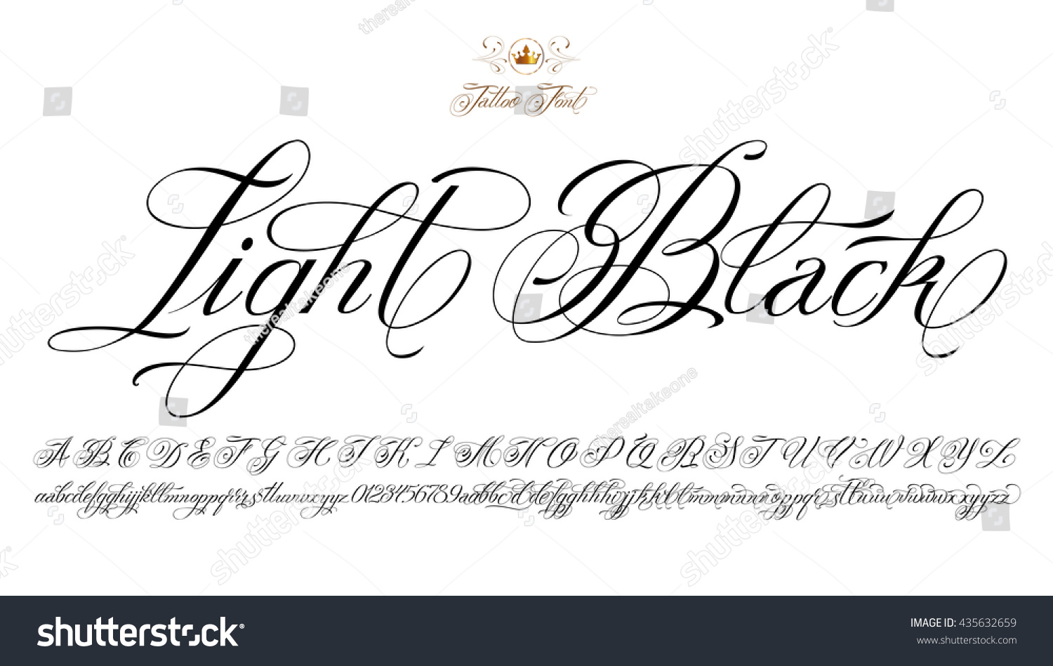 hand drawn vector calligraphy tattoo alphabet stock vector hand drawn vector calligraphy tattoo alphabet stock vector