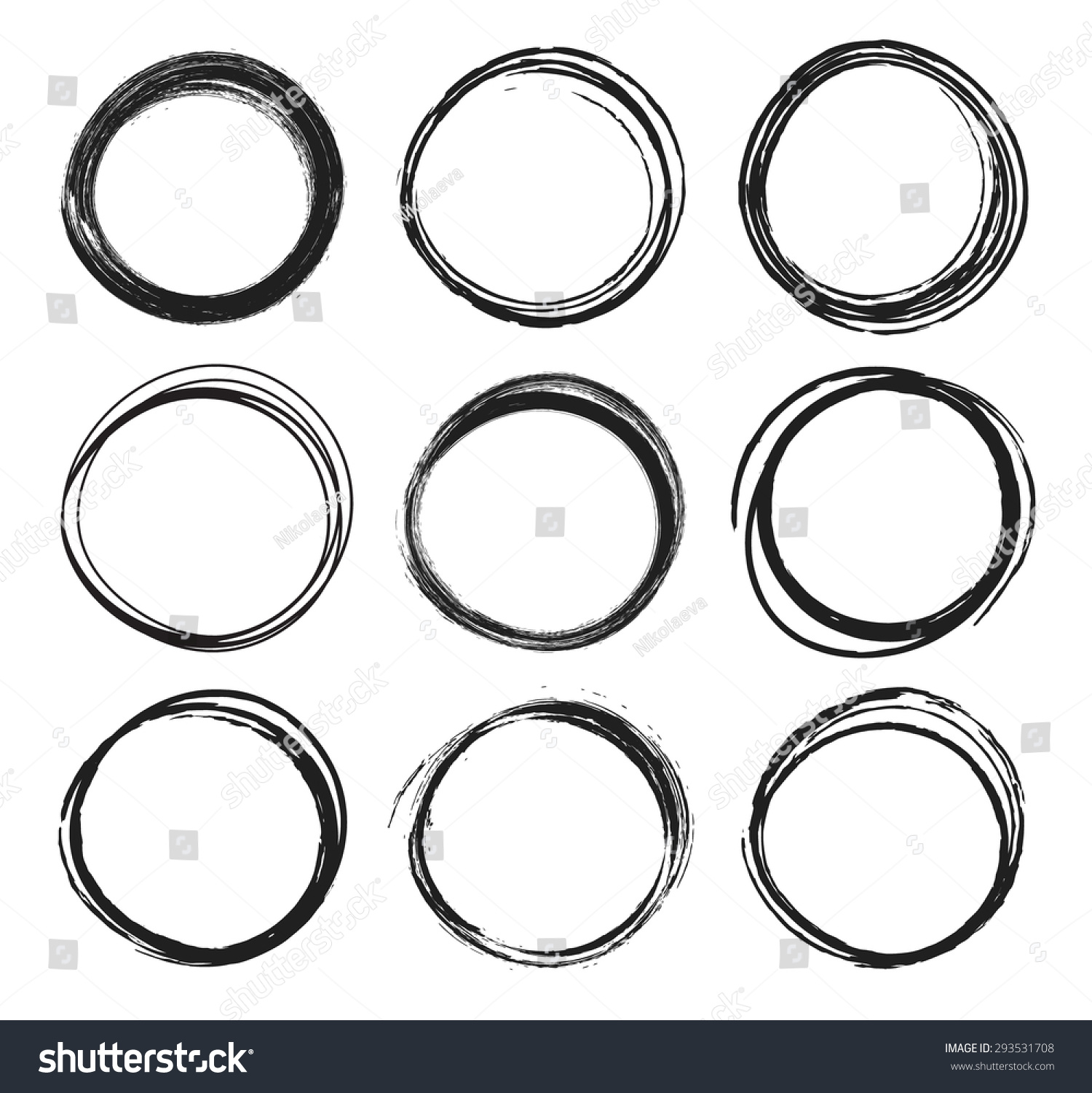 Hand Drawn Vector Circles - 293531708 : Shutterstock