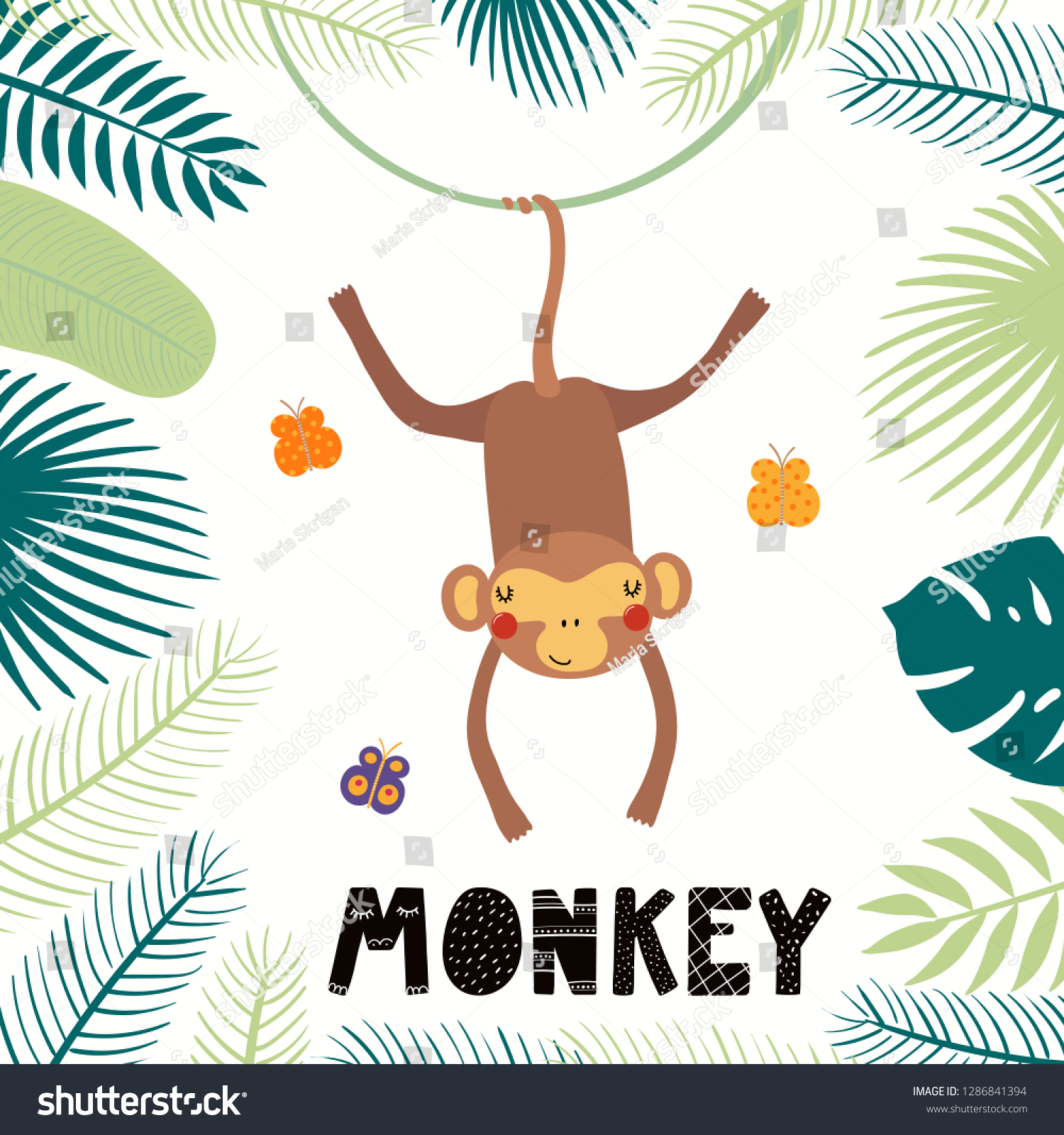 3,532 Monkey Baby On Tree Stock Vectors, Images & Vector Art 