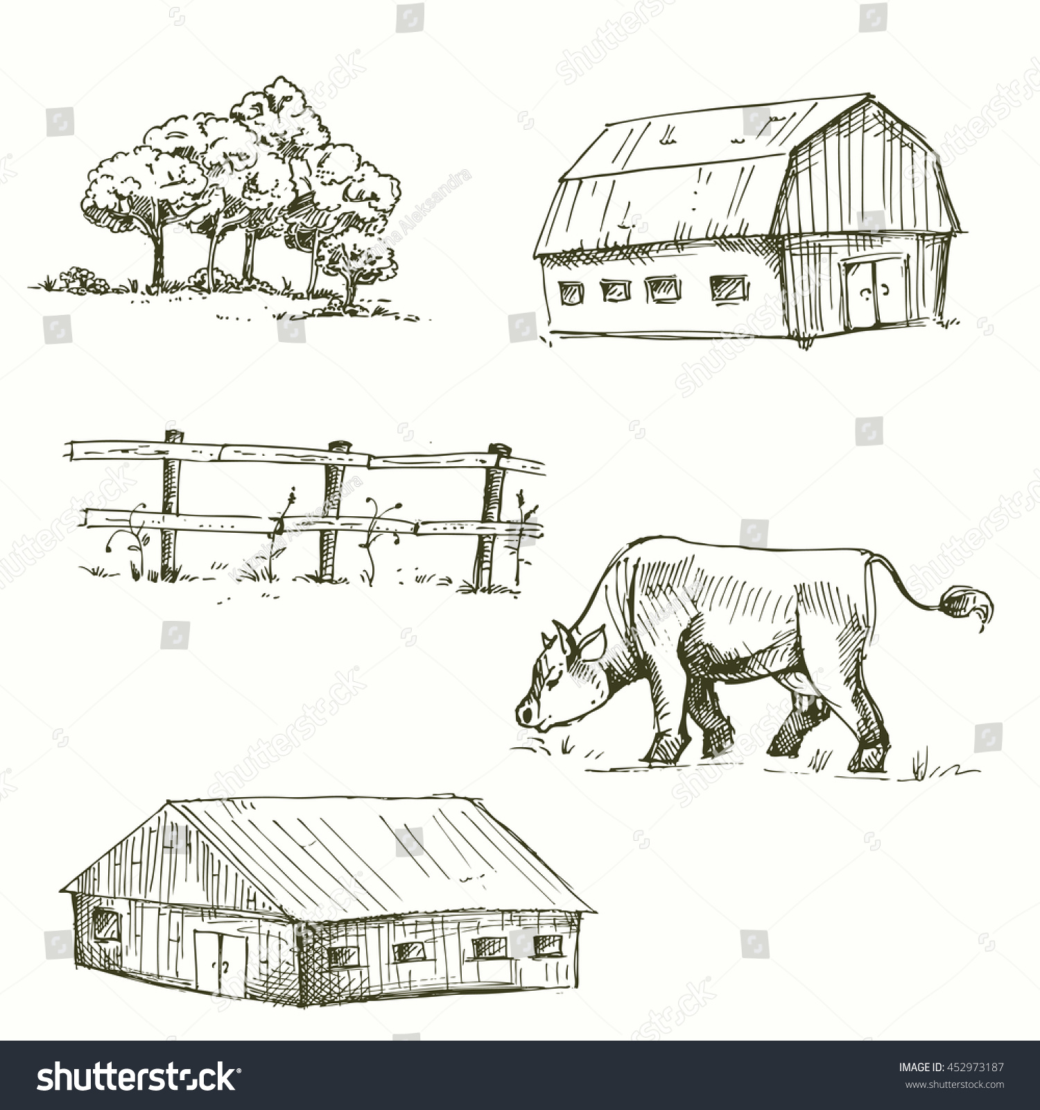 Farm Fence Drawing Farm Fence Drawing