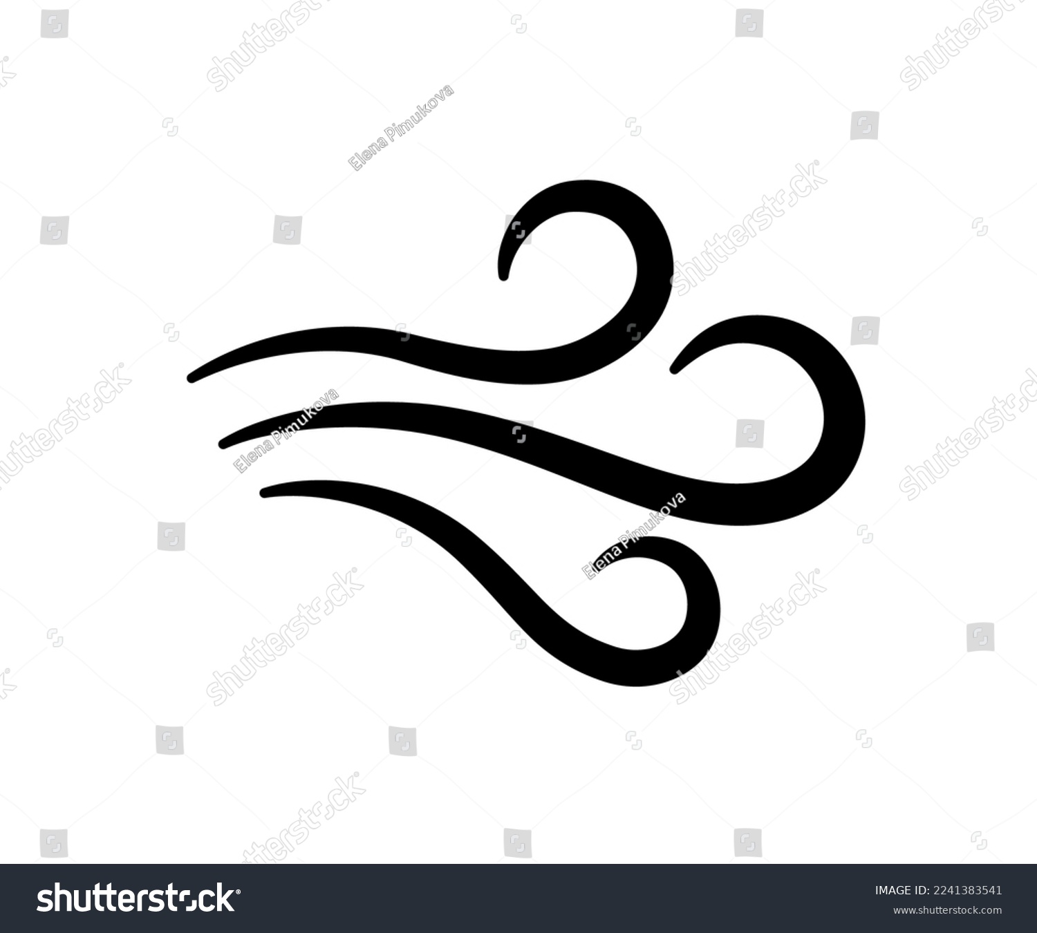 SVG of Hand drawn wind air flow icon. Free breath symbol. Fresh air flow sign. Doodle wind blow icons. Weather symbol. Climate design element. Vector illustration isolated on white background. svg