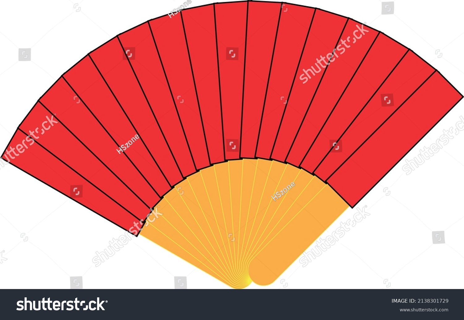 Hand Fan Vector Art Illustration Hand Stock Vector (Royalty Free ...