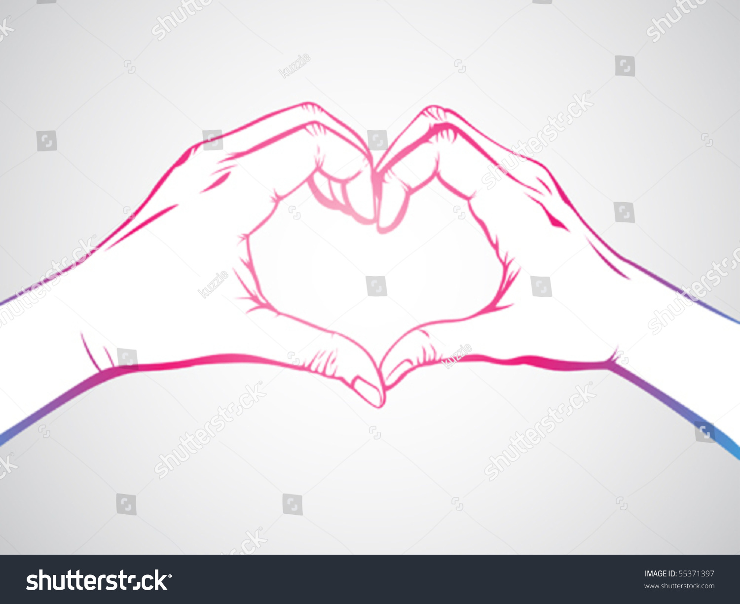 Hand Forming Heart Shape Stock Vector 55371397 - Shutterstock