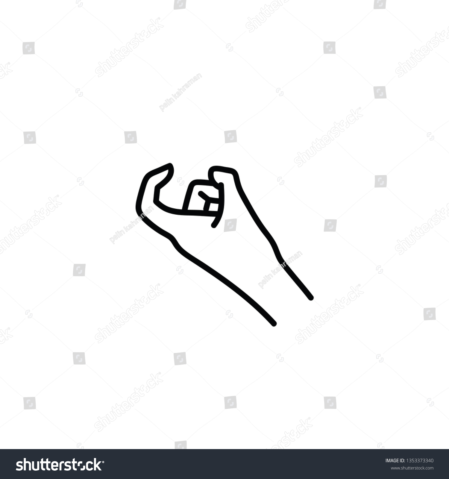 Hand Gesture Come Here Stock Vector Royalty Free 1353373340
