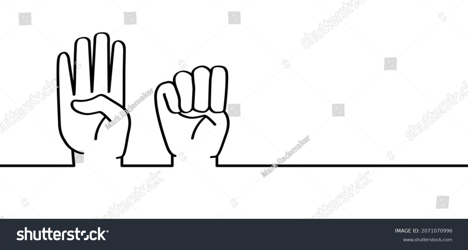 Hand Gesture Case Domestic Violence Insecurity Stock Vector (Royalty ...