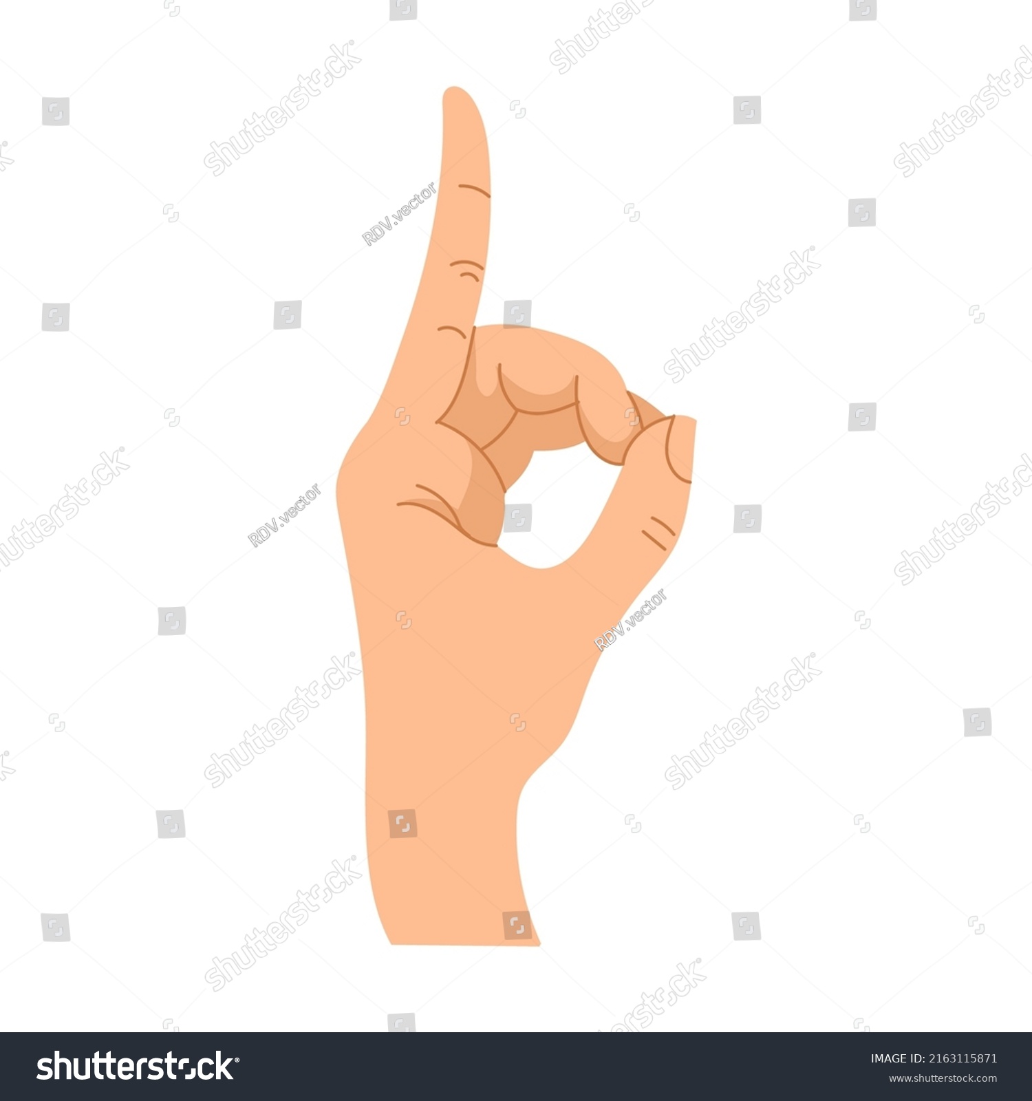 Hand Gestures Vector Illustration Human Palm Stock Vector (Royalty Free ...