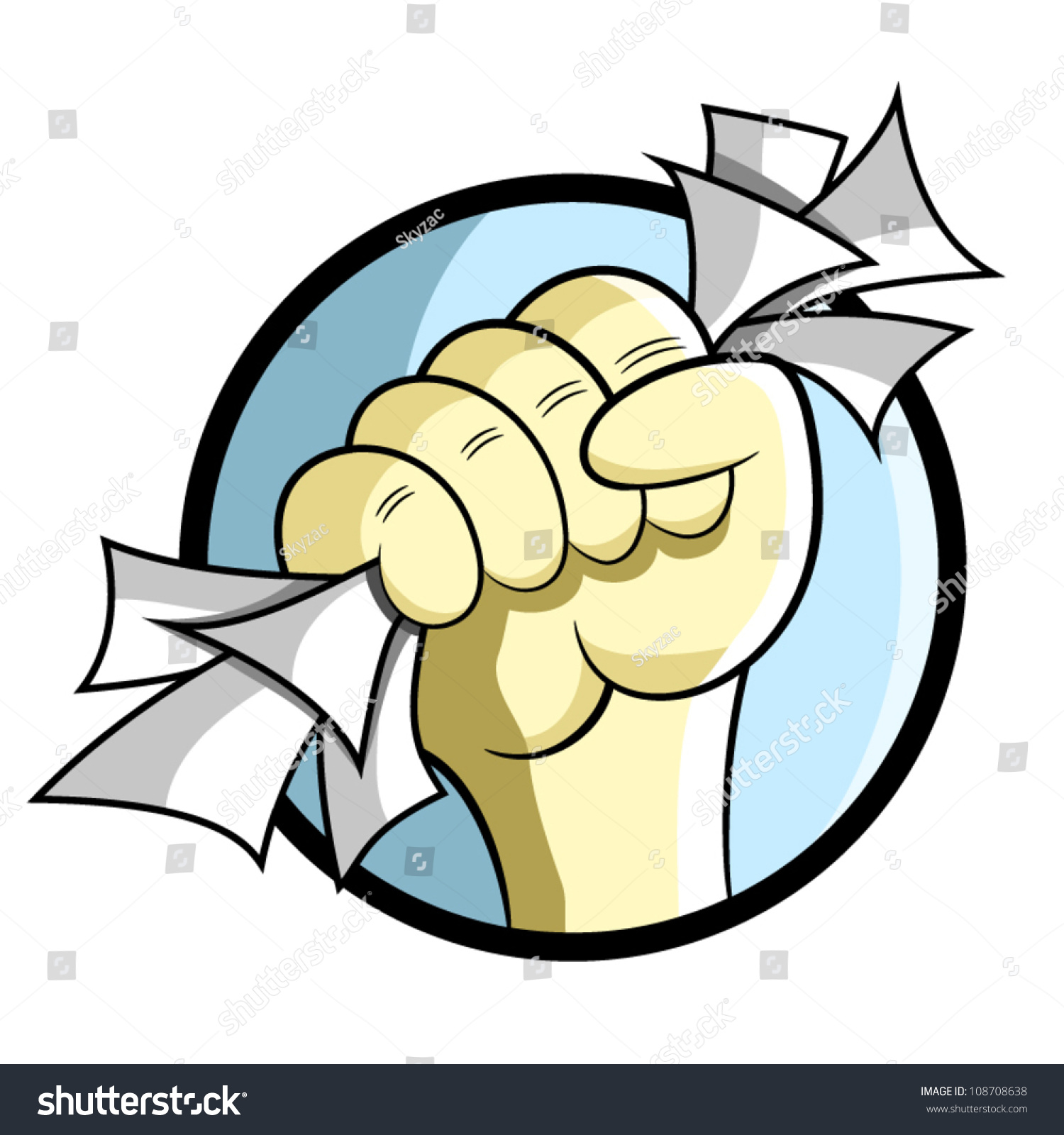 Hand Grab Paper Stock Vector (Royalty Free) 108708638