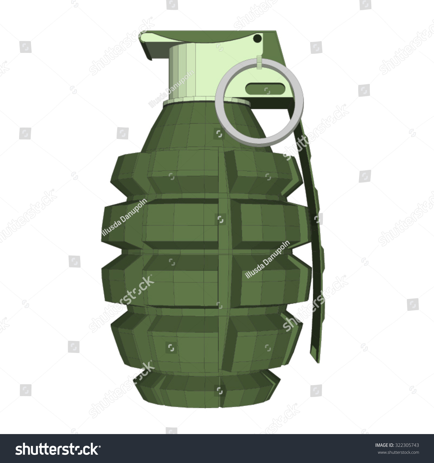 Hand Grenade Bomb Explosion Weapons Vector Stock Vector (Royalty Free ...