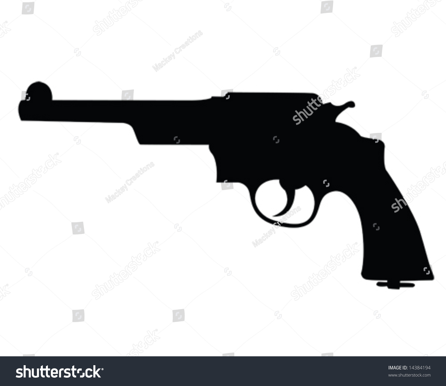 Hand Gun Vector Illustration Stock Vector (Royalty Free) 14384194