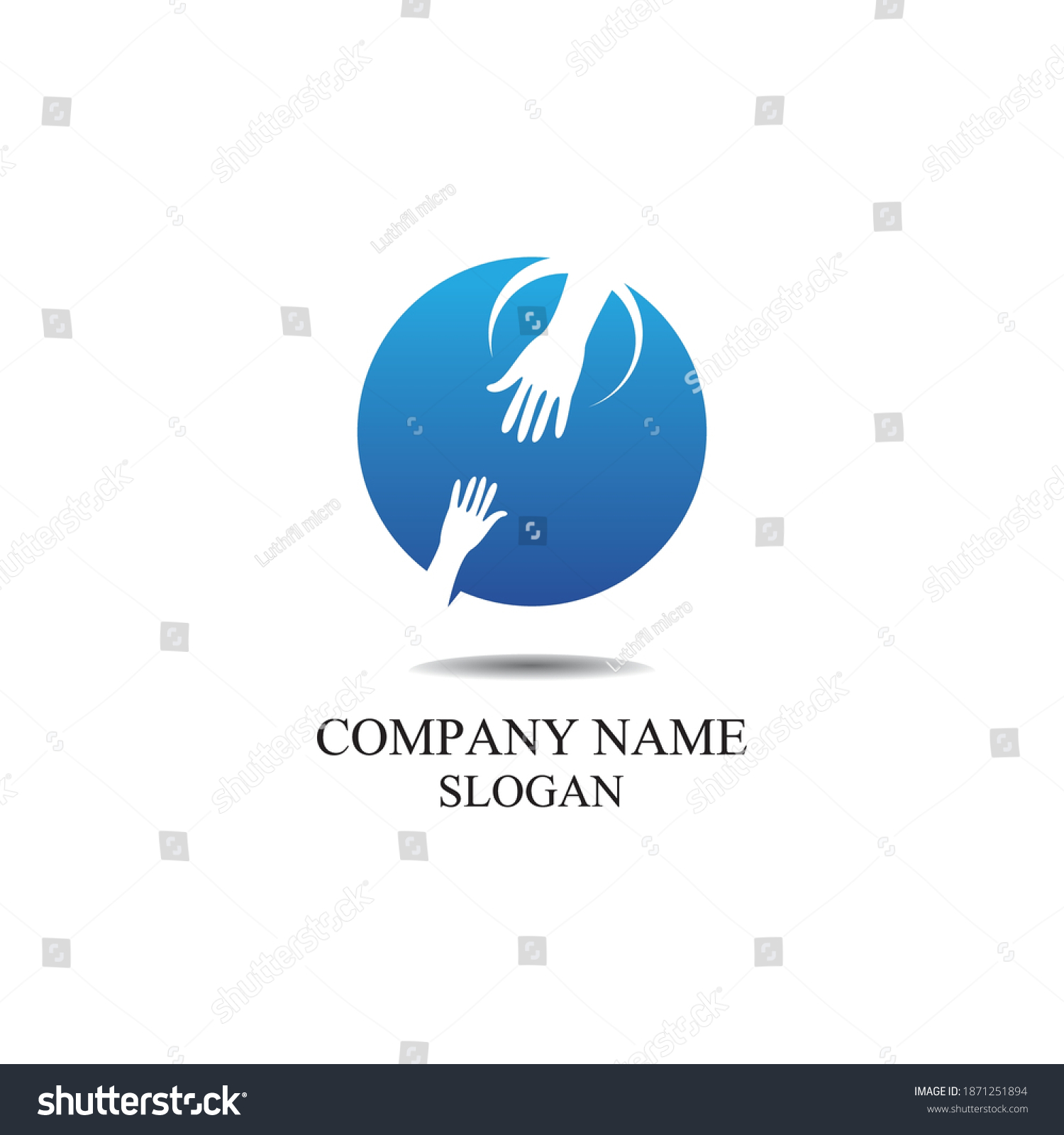 Hand Help Logo Symbols Template Icons Stock Vector Royalty Free 1871251894 2147