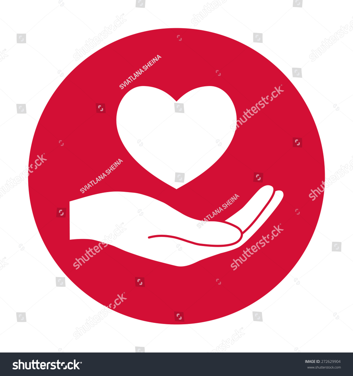 Hand Holding Heart Stock Vector (Royalty Free) 272629904 - Shutterstock